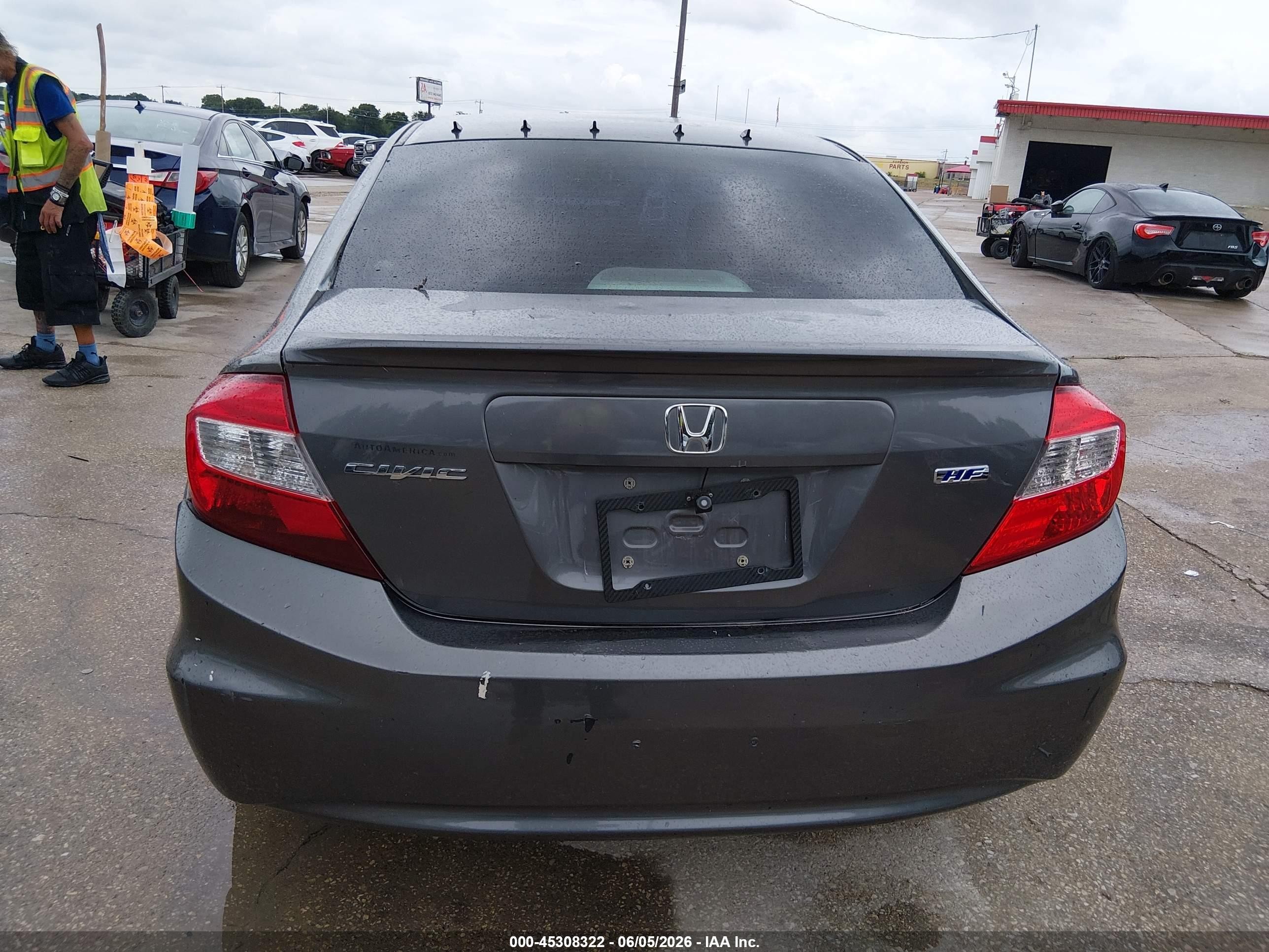 2012 Honda Civic Hf Серый vin: 2HGFB2F66CH317696