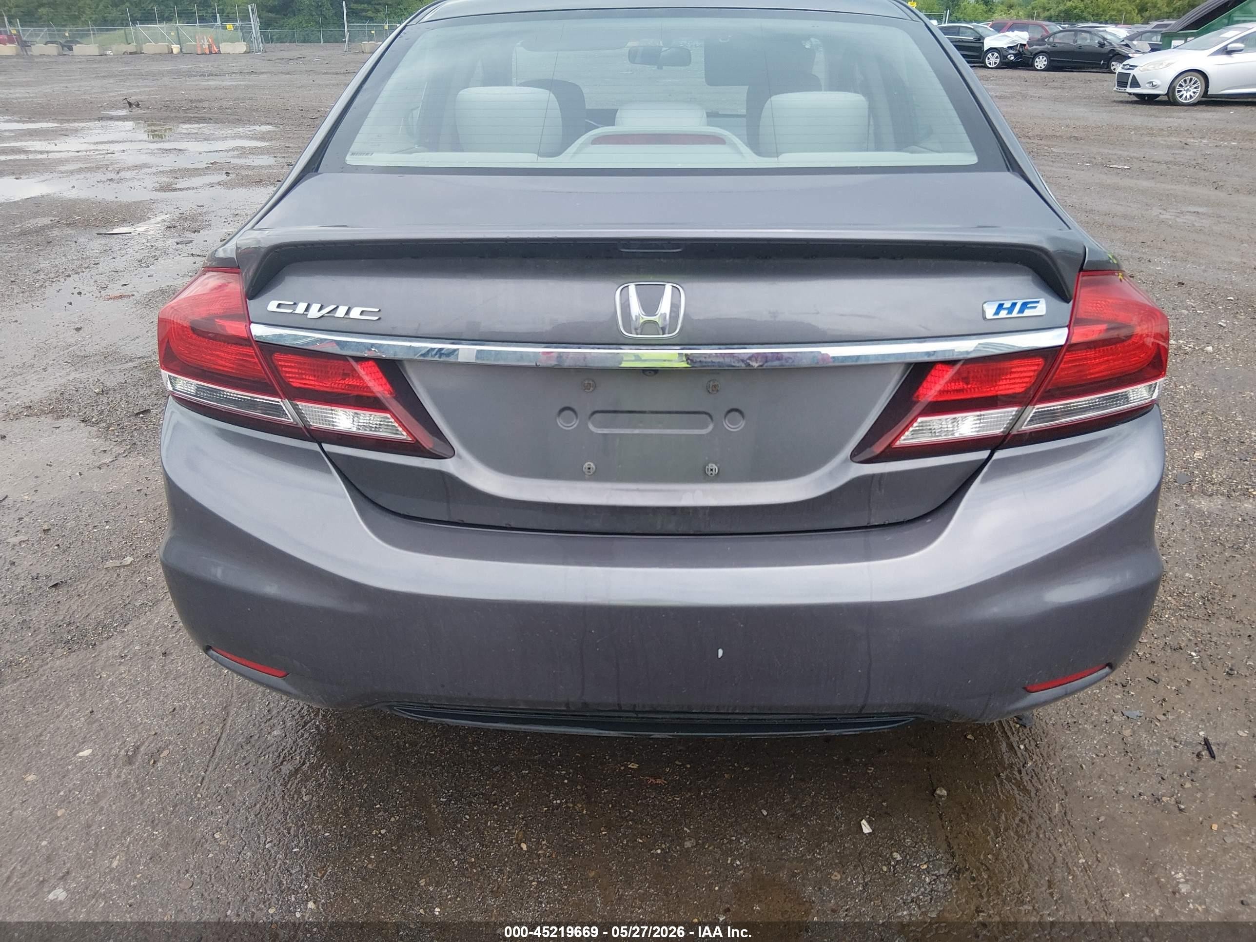 2014 Honda Civic Hf Gray vin: 2HGFB2F66EH541568