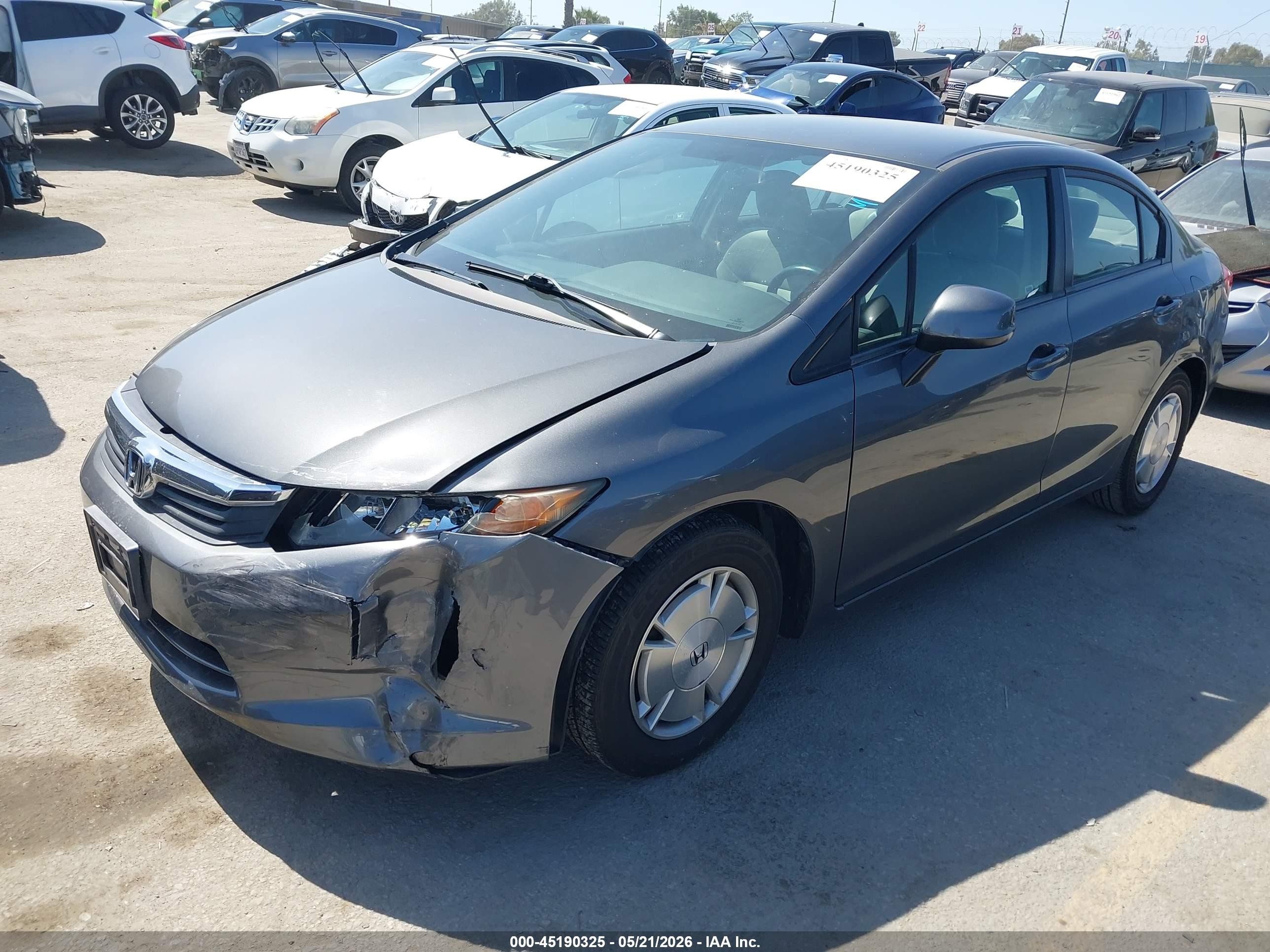 2012 Honda Civic Hf Gray vin: 2HGFB2F67CH549014