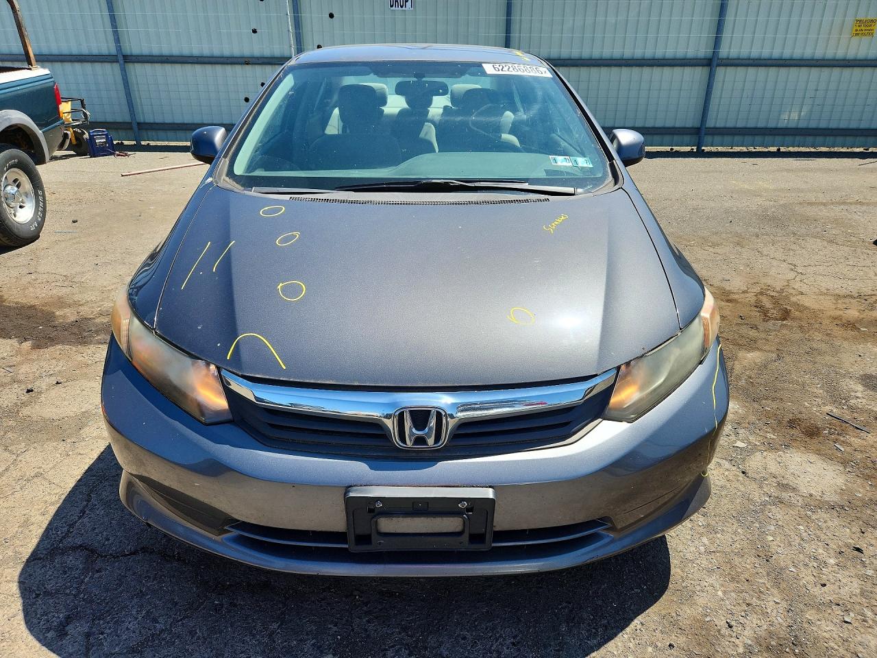 2012 Honda Civic Hf Gray vin: 2HGFB2F67CH553595