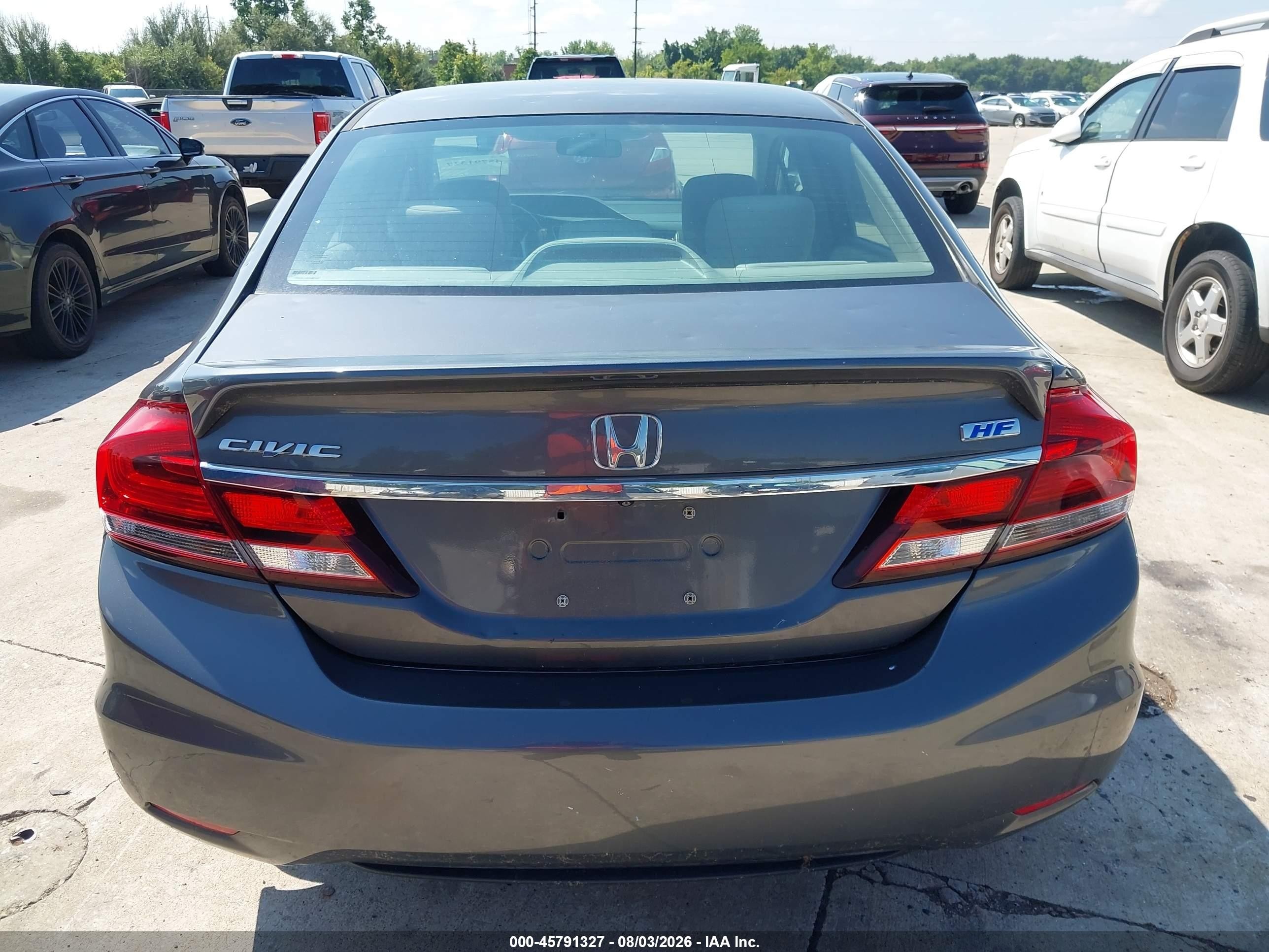 2013 Honda Civic Hf Серый vin: 2HGFB2F67DH593807