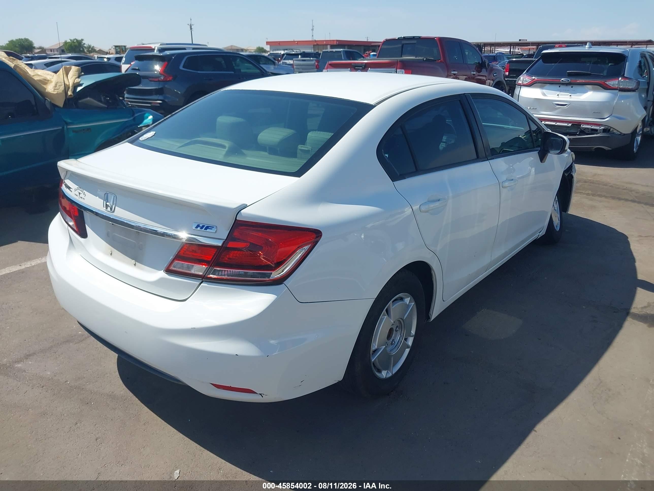 2014 Honda Civic Hf White vin: 2HGFB2F67EH519997