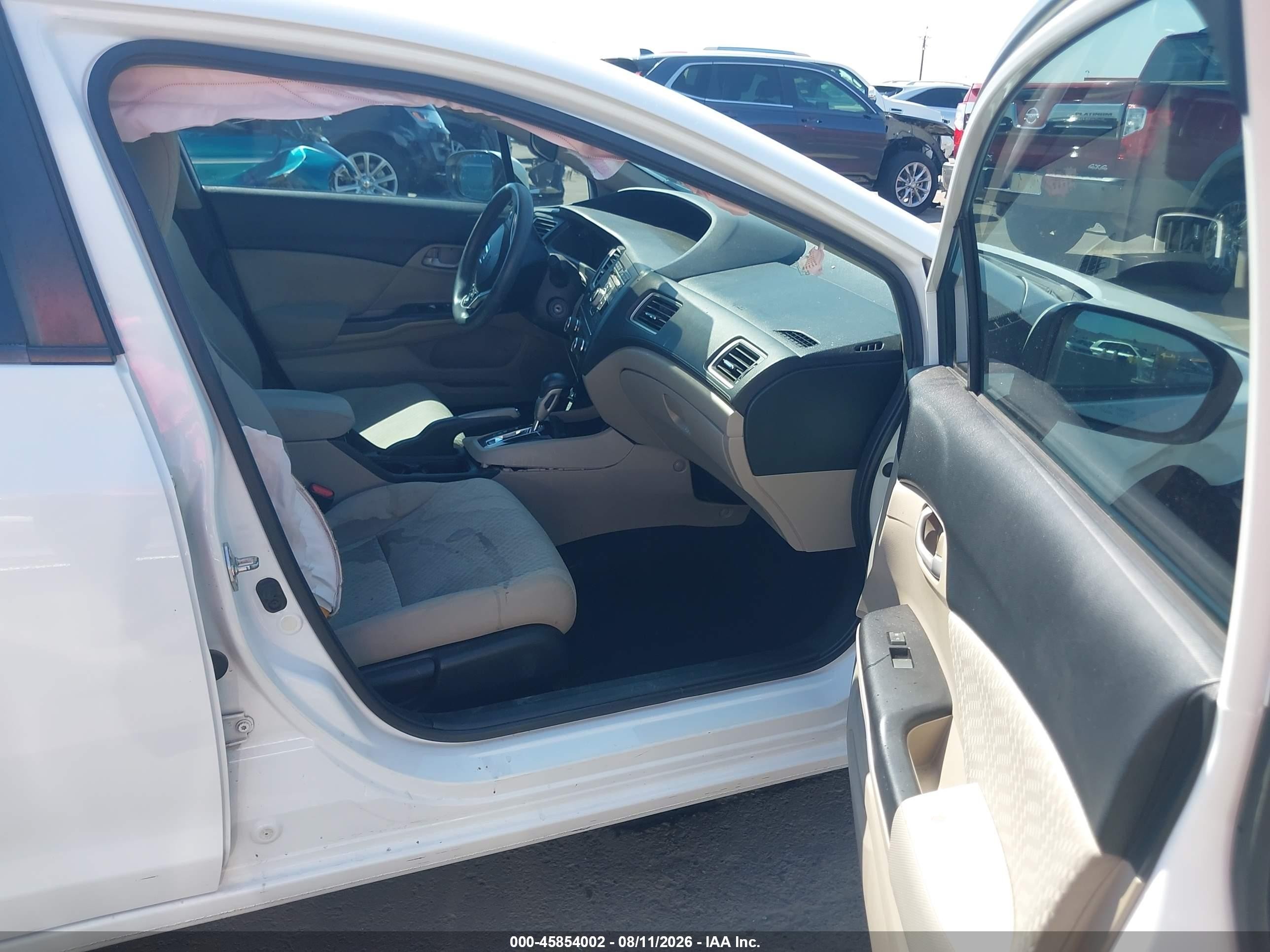 2014 Honda Civic Hf White vin: 2HGFB2F67EH519997