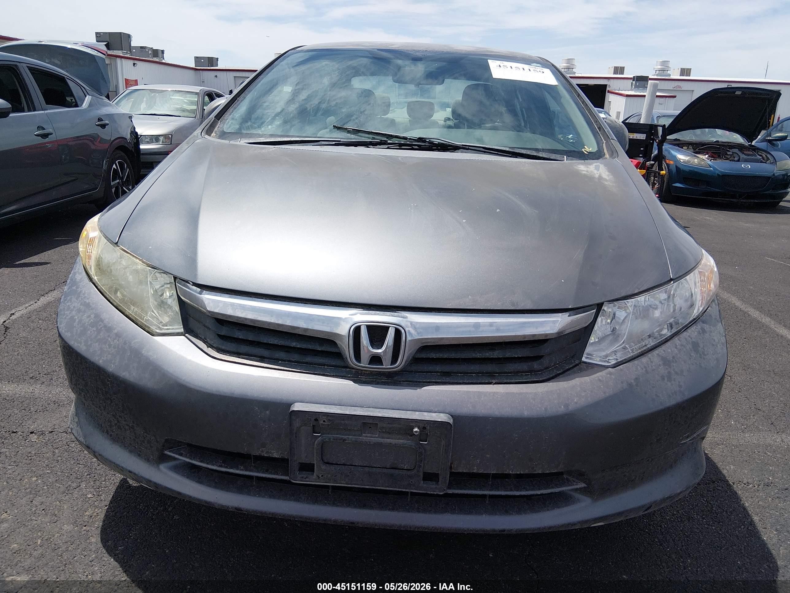 2012 Honda Civic Hf Gray vin: 2HGFB2F68CH517849