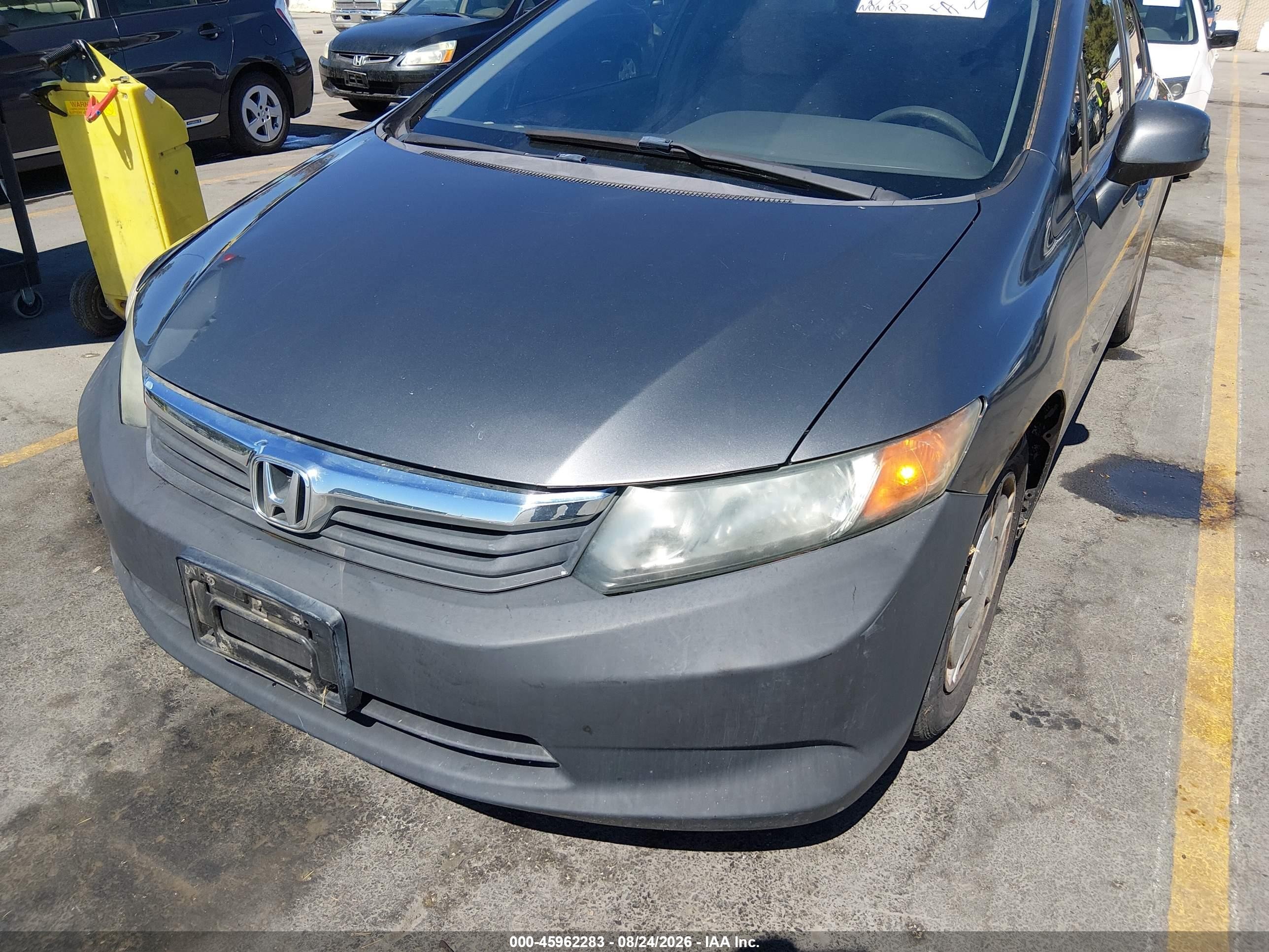 2012 Honda Civic Hf Gray vin: 2HGFB2F68CH553895