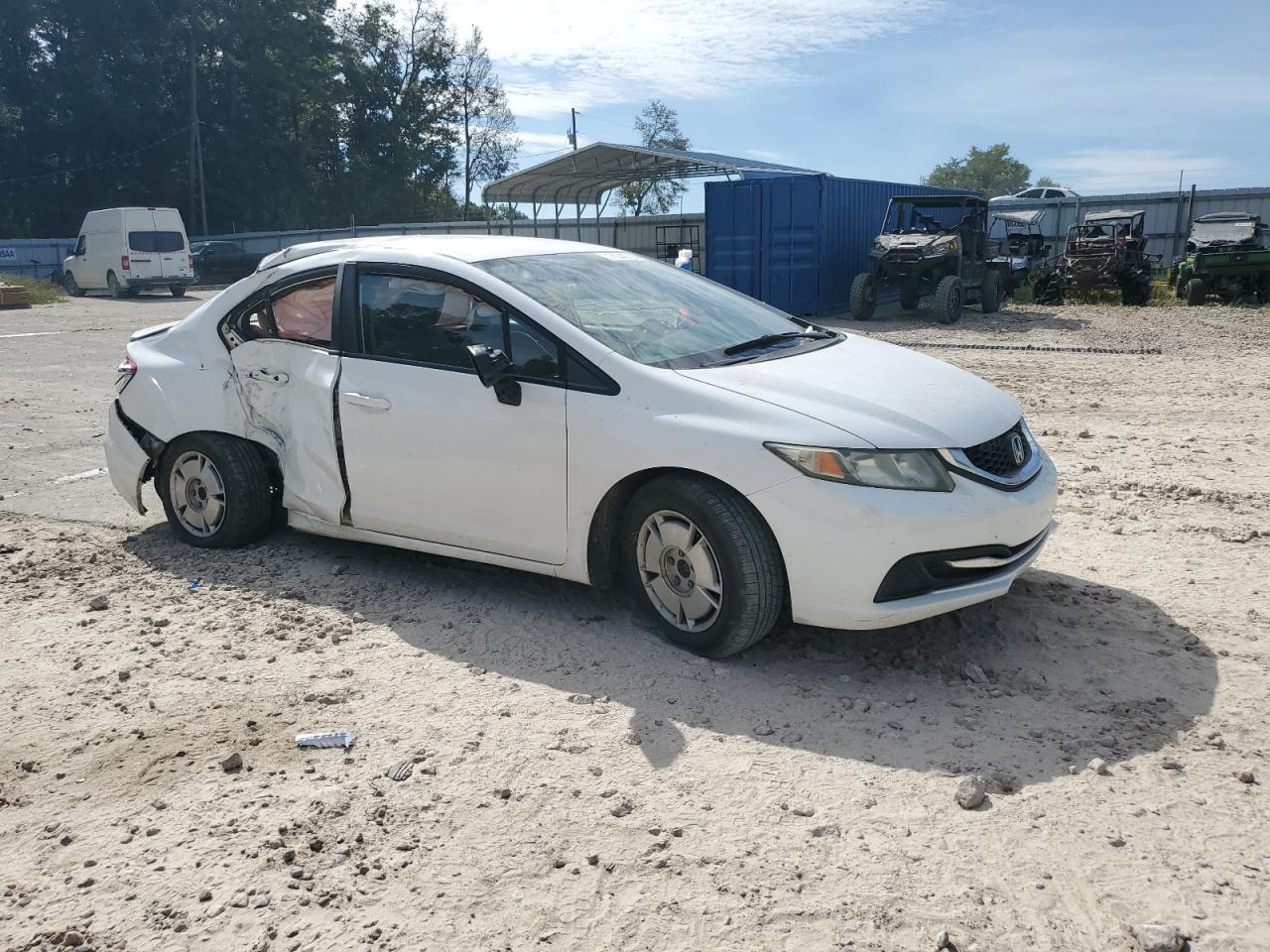 2013 Honda Civic Hf White vin: 2HGFB2F68DH547970