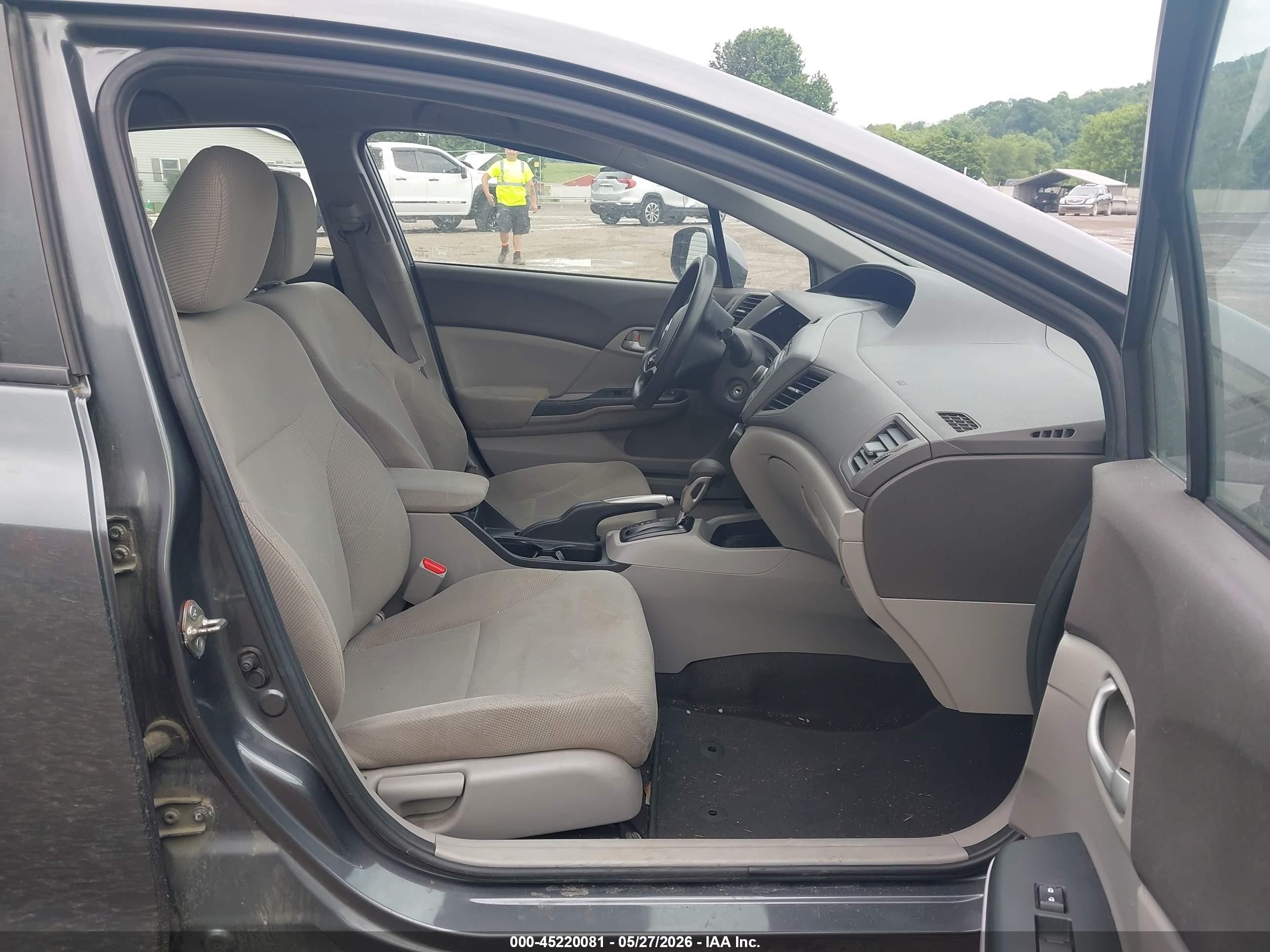 2012 Honda Civic Hf Gray vin: 2HGFB2F69CH546759