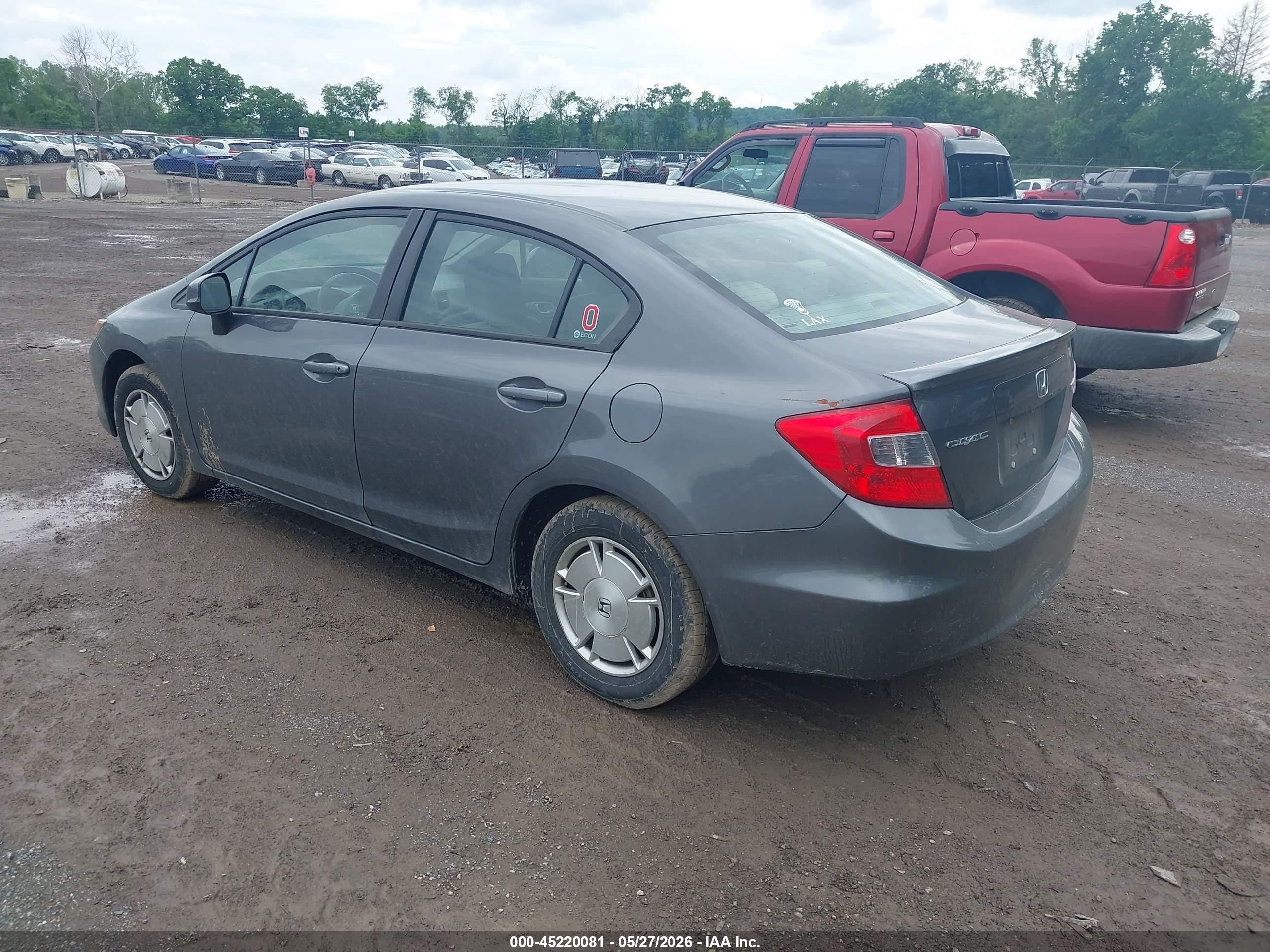 2012 Honda Civic Hf Gray vin: 2HGFB2F69CH546759