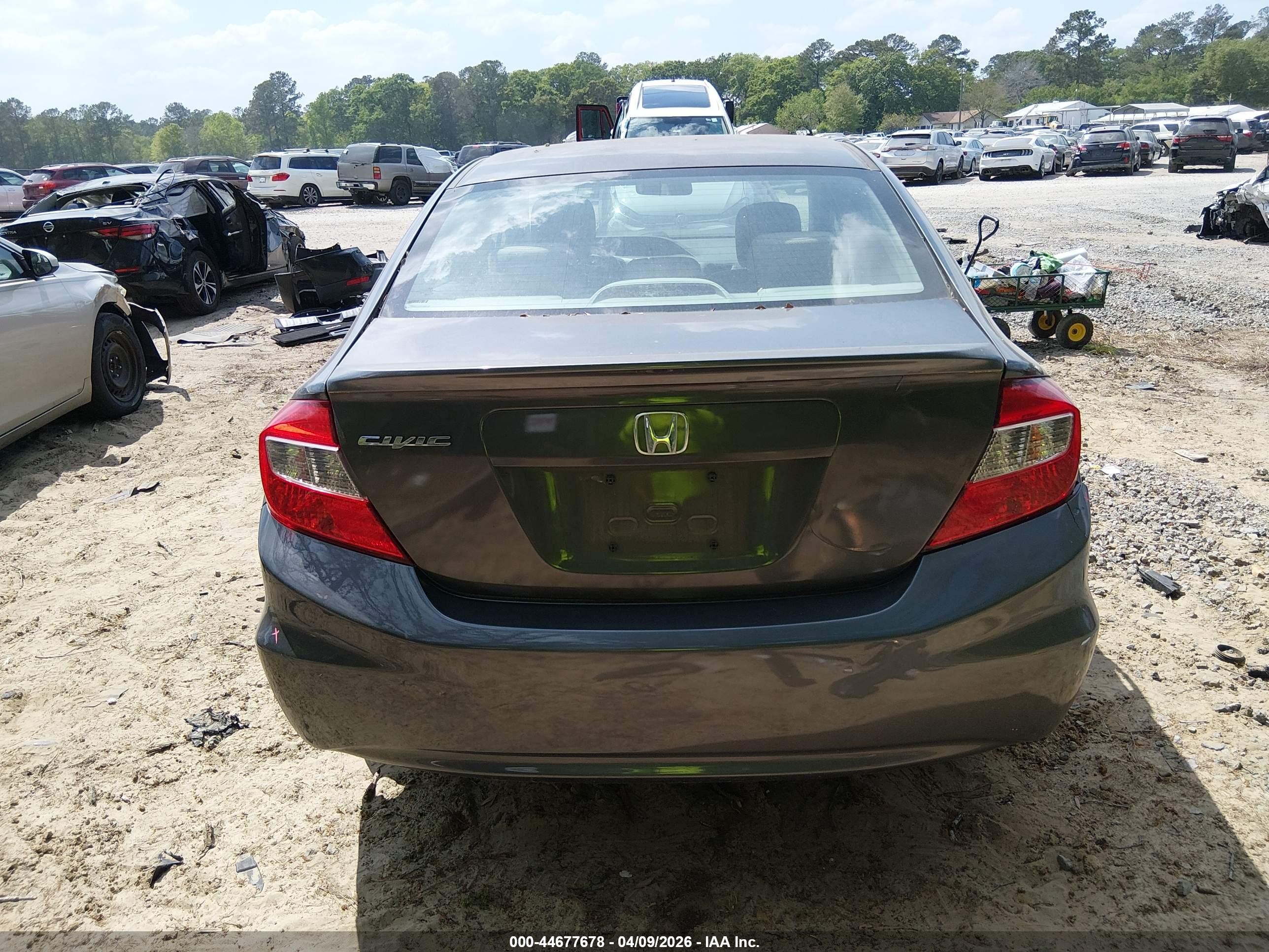 2012 Honda Civic Hf Gray vin: 2HGFB2F69CH555770