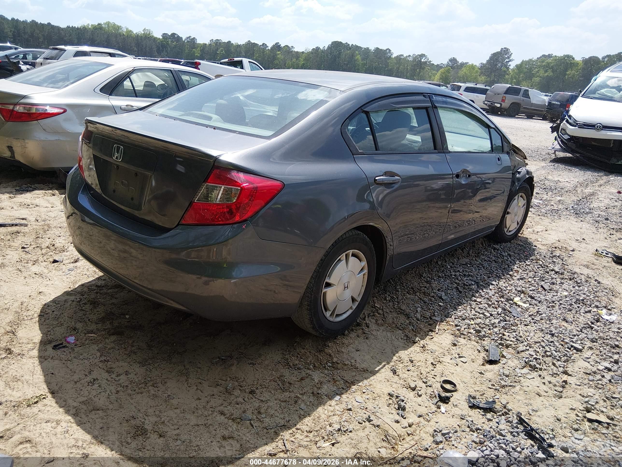 2012 Honda Civic Hf Gray vin: 2HGFB2F69CH555770