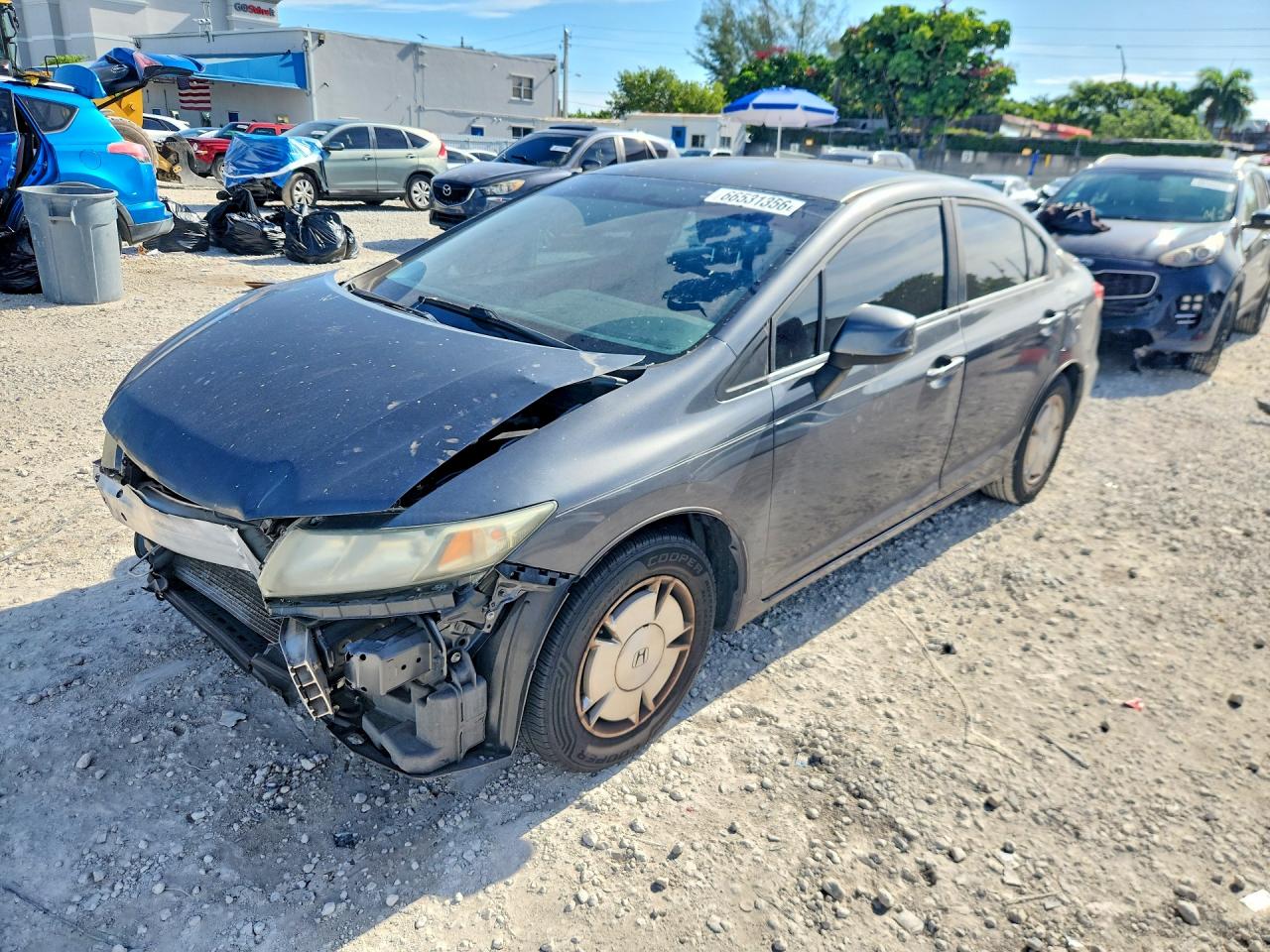 2013 Honda Civic Hf Gray vin: 2HGFB2F69DH528537