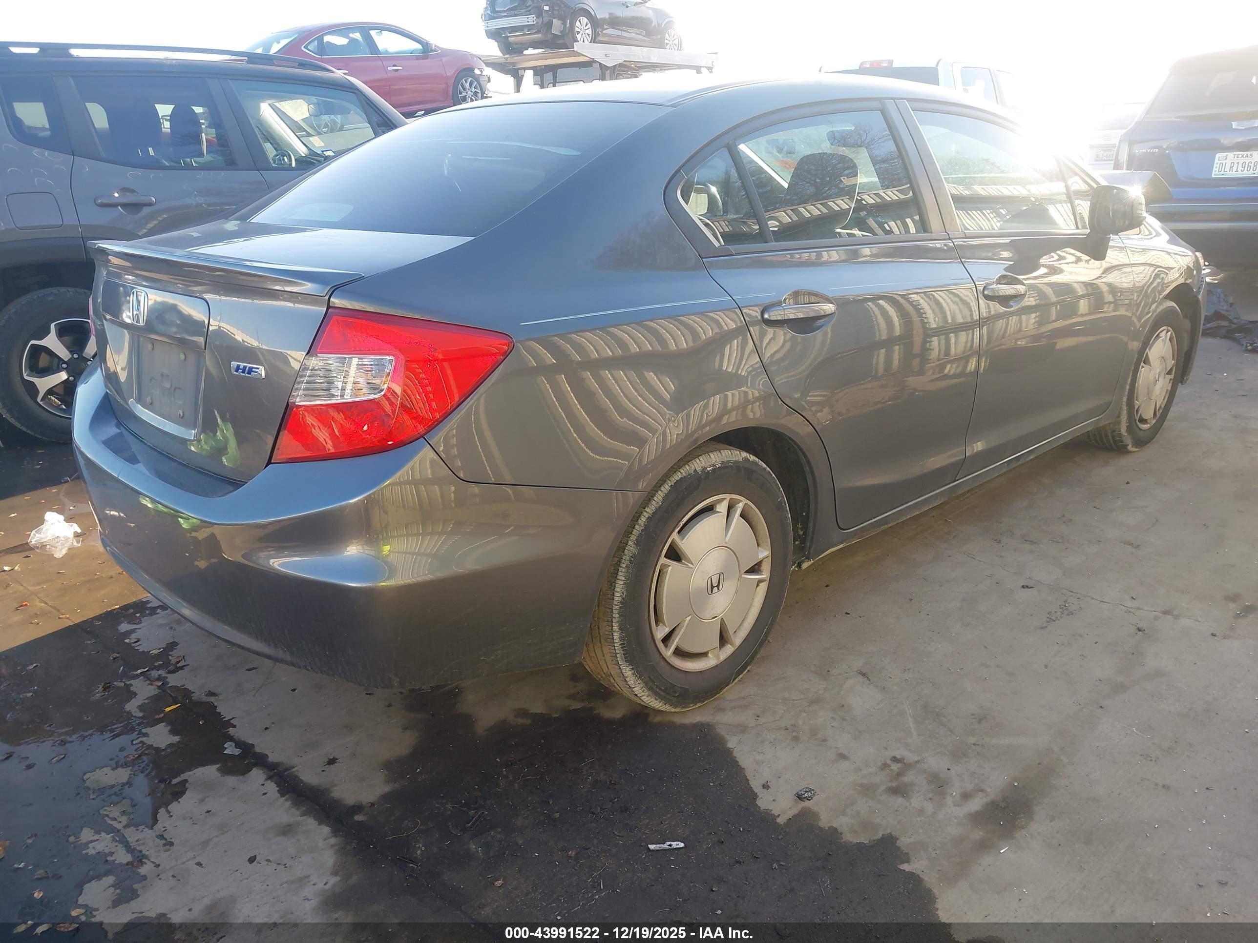 2012 Honda Civic Hf Gray vin: 2HGFB2F6XCH329107