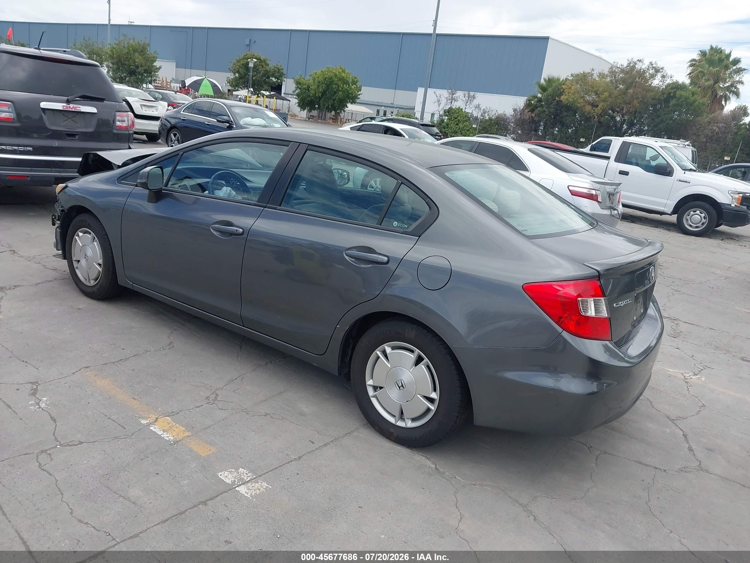 2012 Honda Civic Hf Gray vin: 2HGFB2F6XCH517934