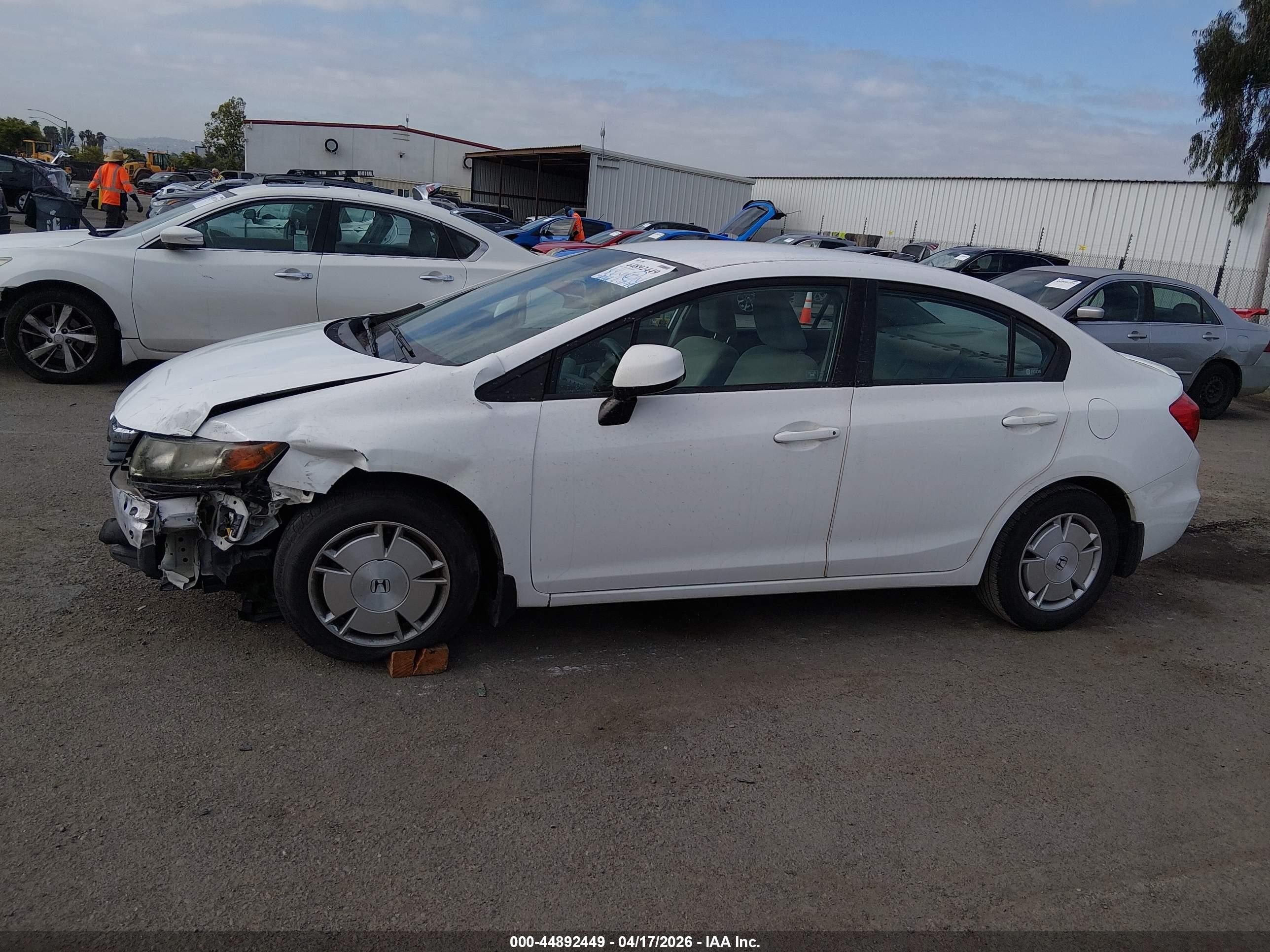 2012 Honda Civic Hf White vin: 2HGFB2F6XCH545328