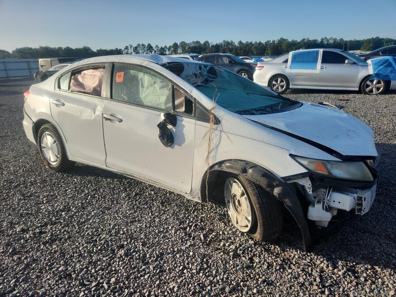2013 Honda Civic Hf White vin: 2HGFB2F6XDH530636