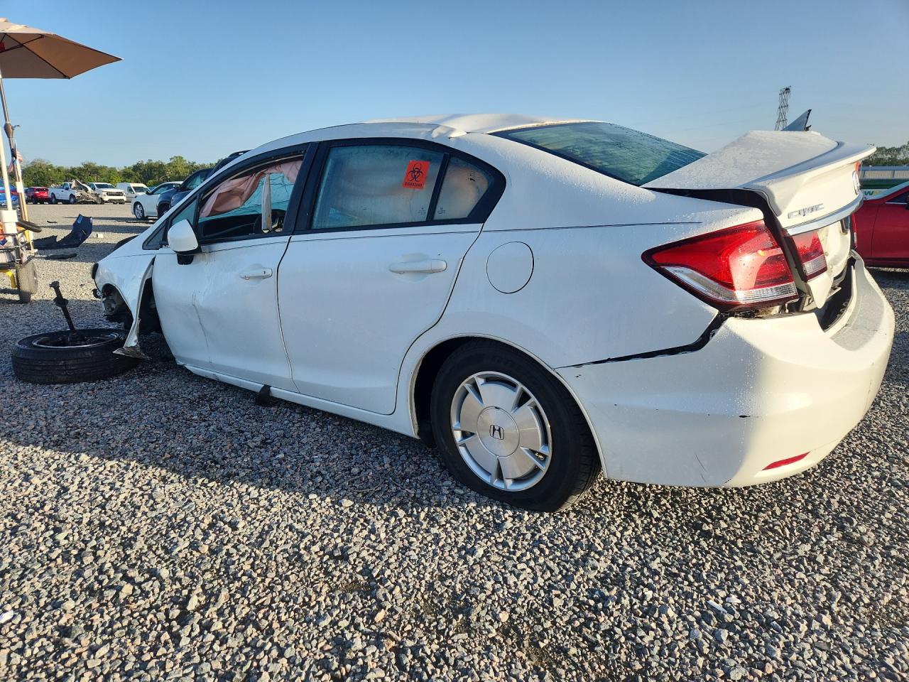 2013 Honda Civic Hf White vin: 2HGFB2F6XDH530636