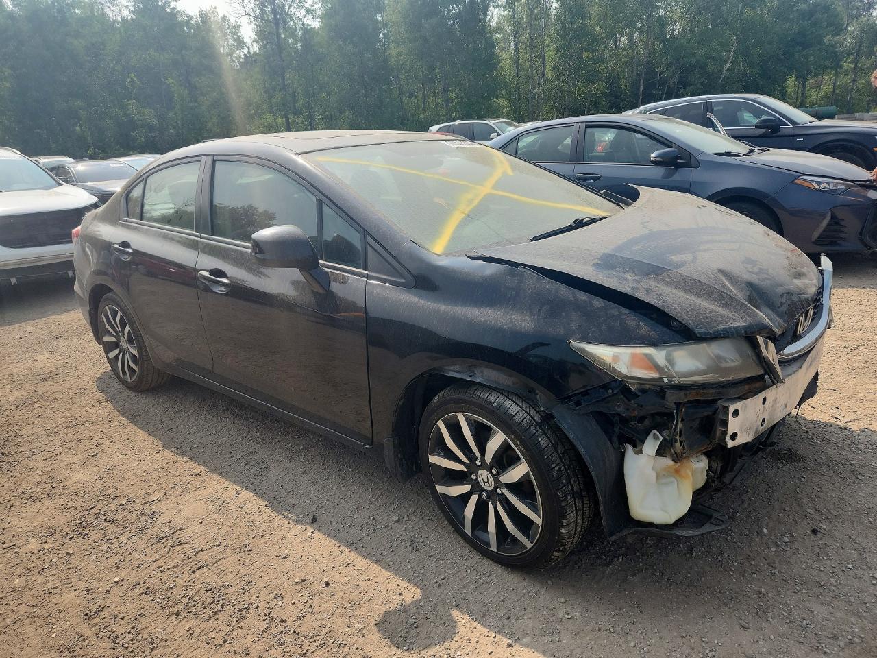 2013 Honda Civic Touring Black vin: 2HGFB2F74DH034370