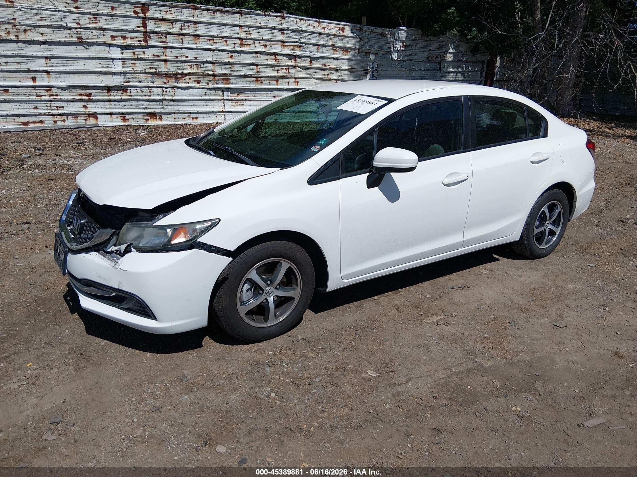 2015 Honda Civic Se White vin: 2HGFB2F74FH507008