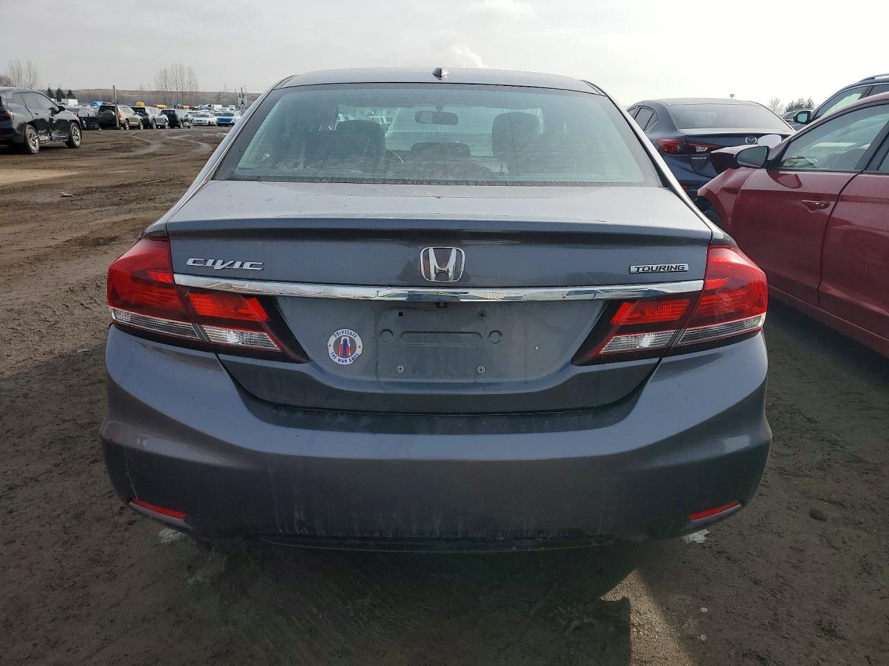 2014 Honda Civic Touring 4dr Серебряный vin: 2HGFB2F75EH015456
