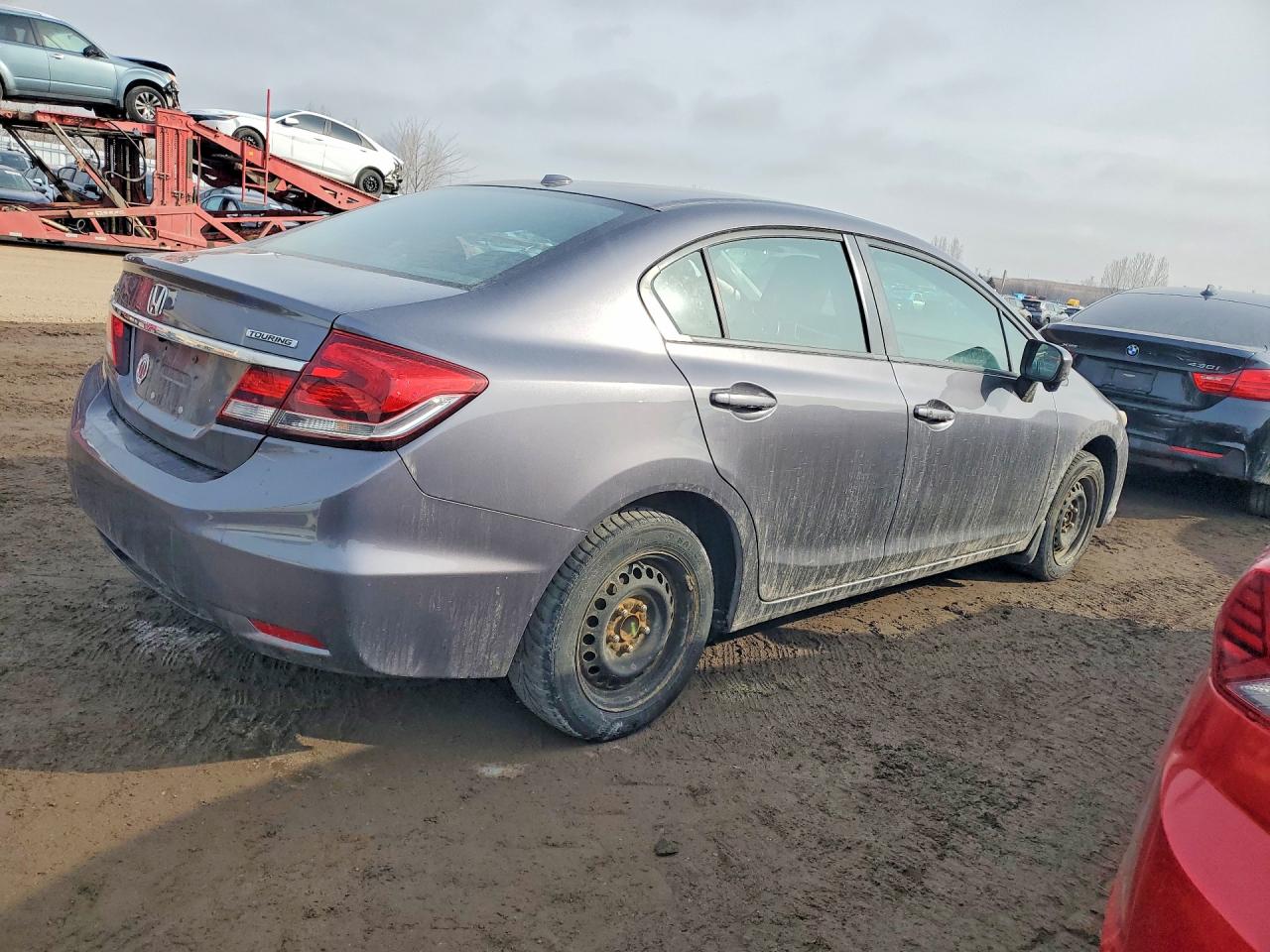 2014 Honda Civic Touring 4dr Серебряный vin: 2HGFB2F75EH015456