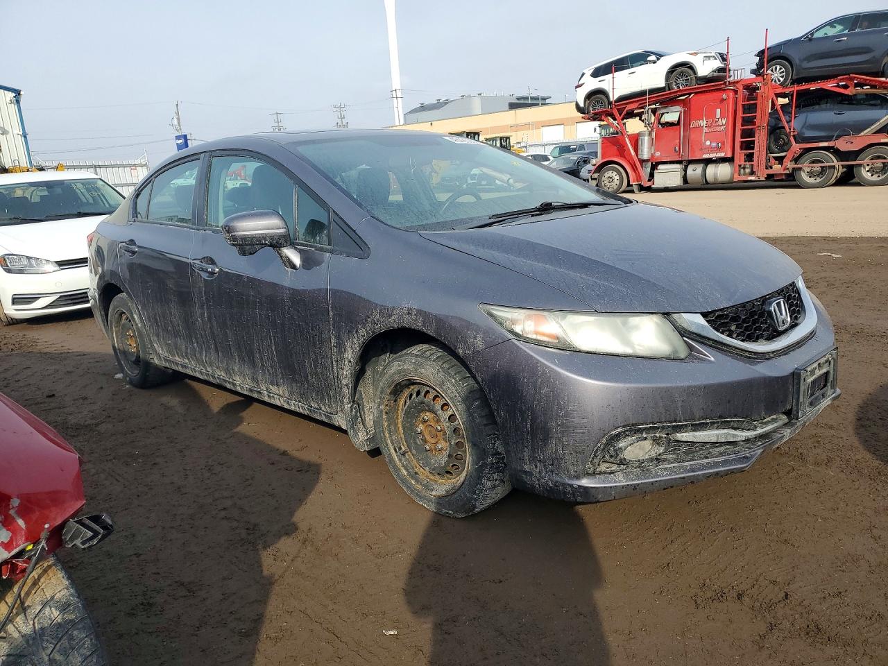 2014 Honda Civic Touring 4dr Серебряный vin: 2HGFB2F75EH015456