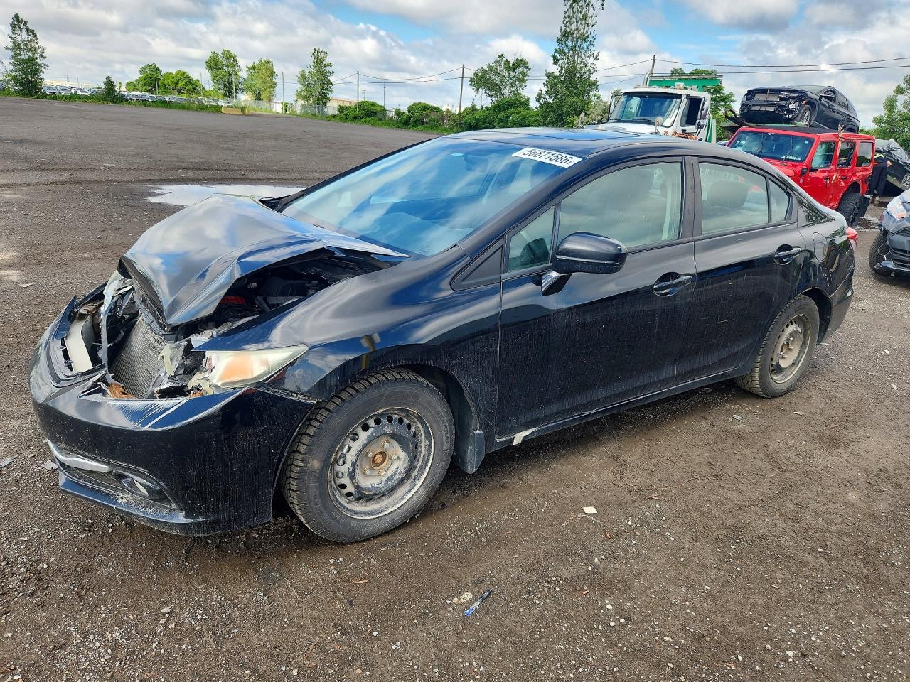 2014 Honda Civic Touring Black vin: 2HGFB2F7XEH004369