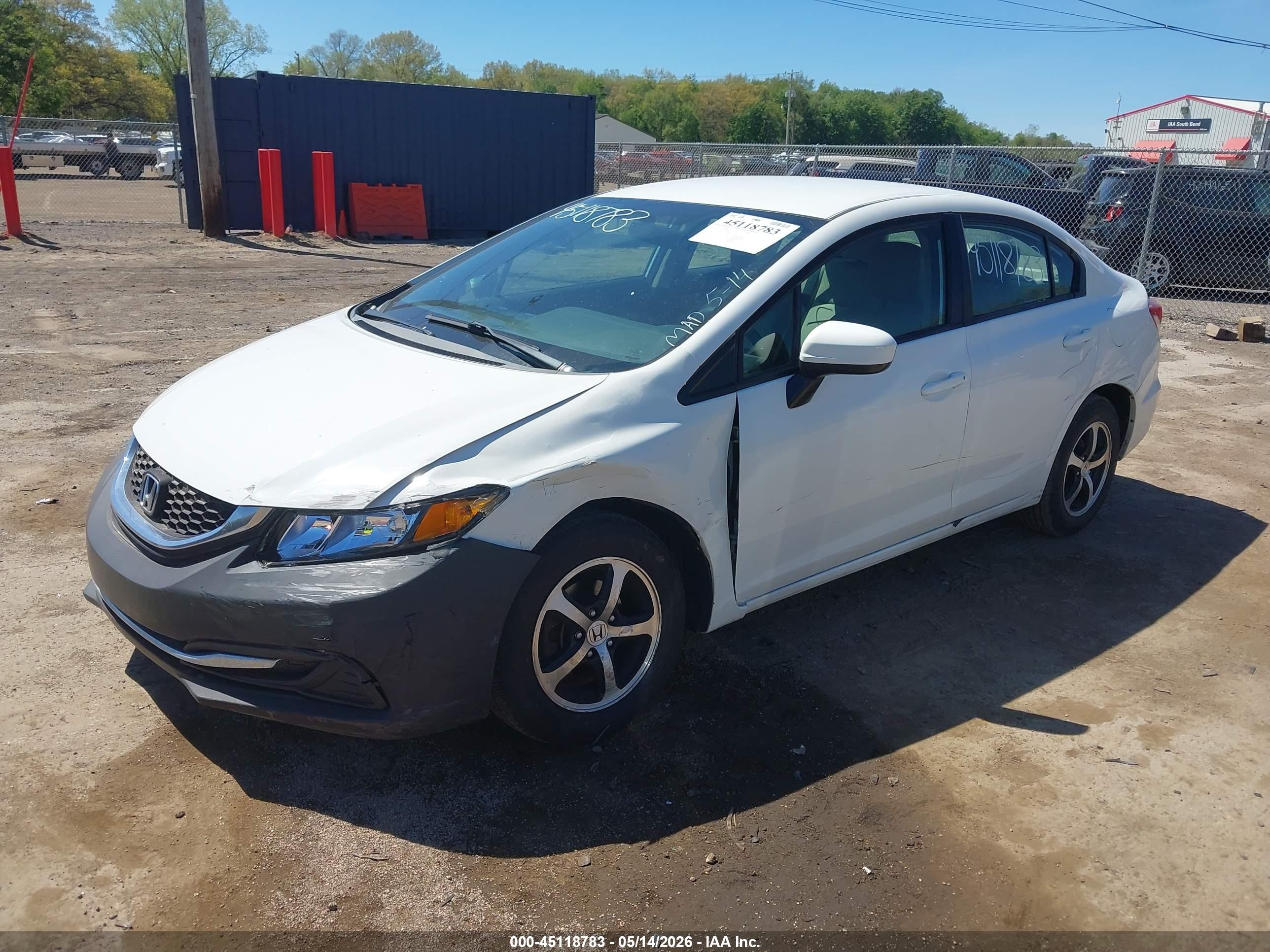 2015 Honda Civic Se White vin: 2HGFB2F7XFH506686