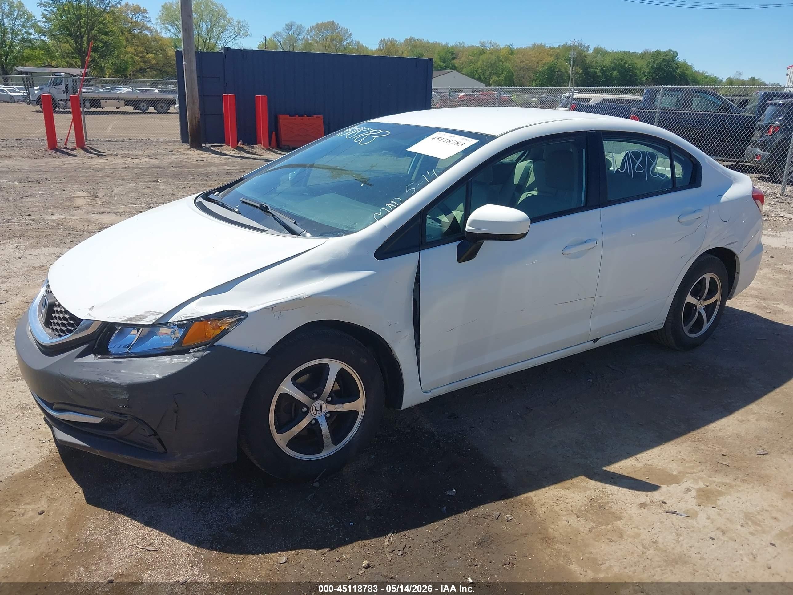2015 Honda Civic Se White vin: 2HGFB2F7XFH506686