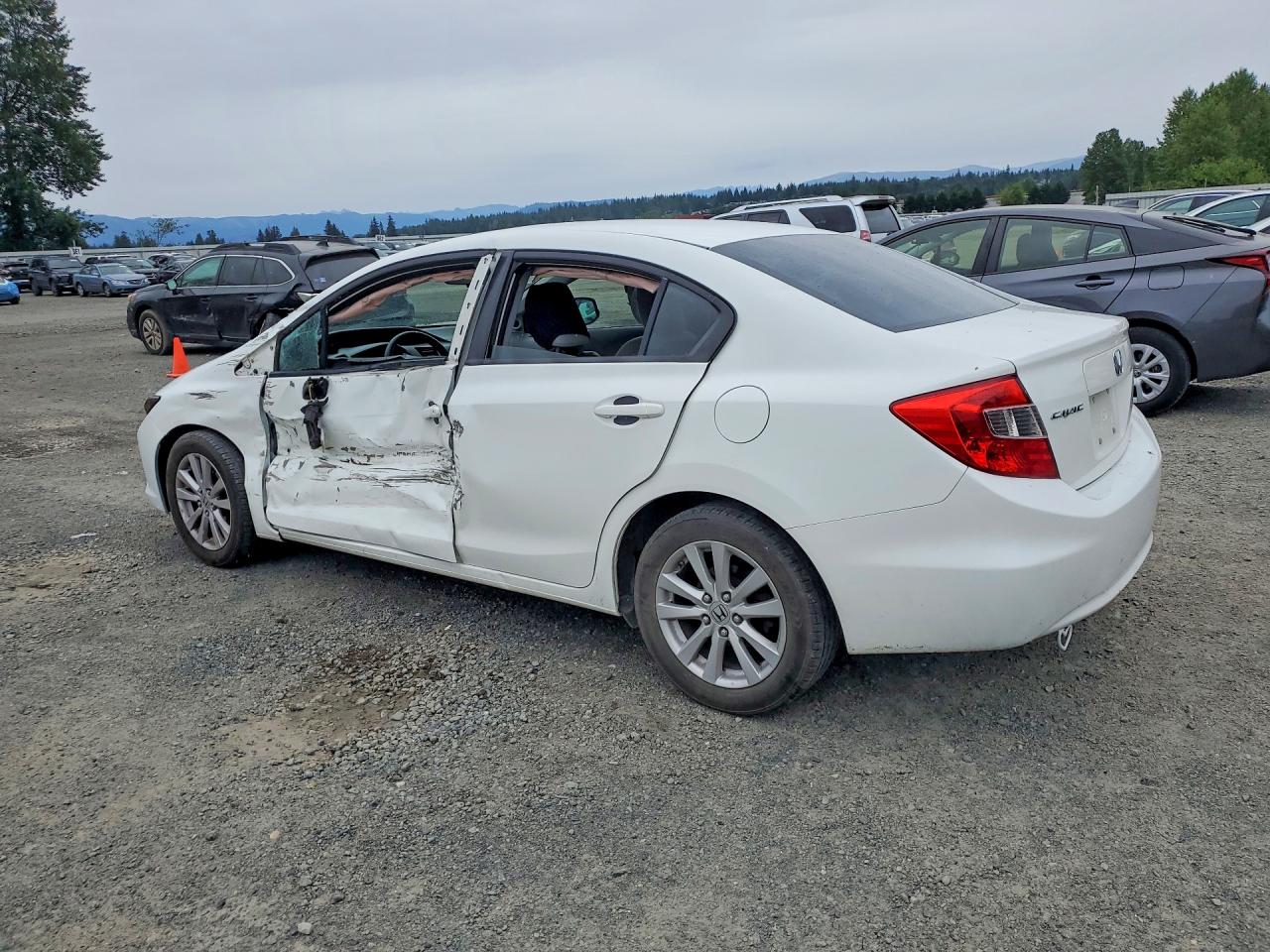 2012 Honda Civic Ex White vin: 2HGFB2F80CH310910