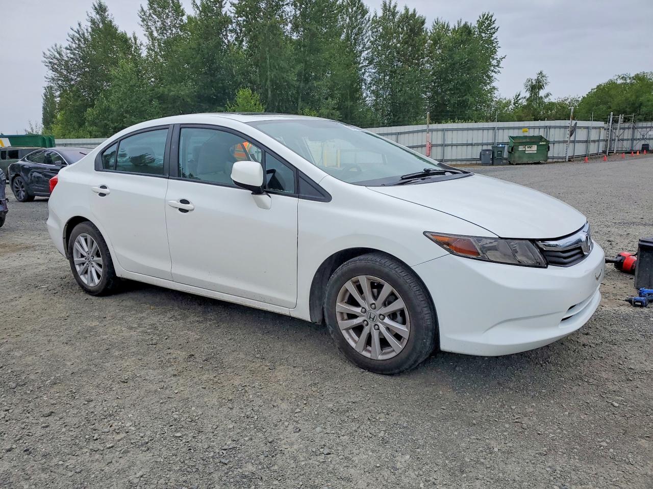 2012 Honda Civic Ex White vin: 2HGFB2F80CH310910