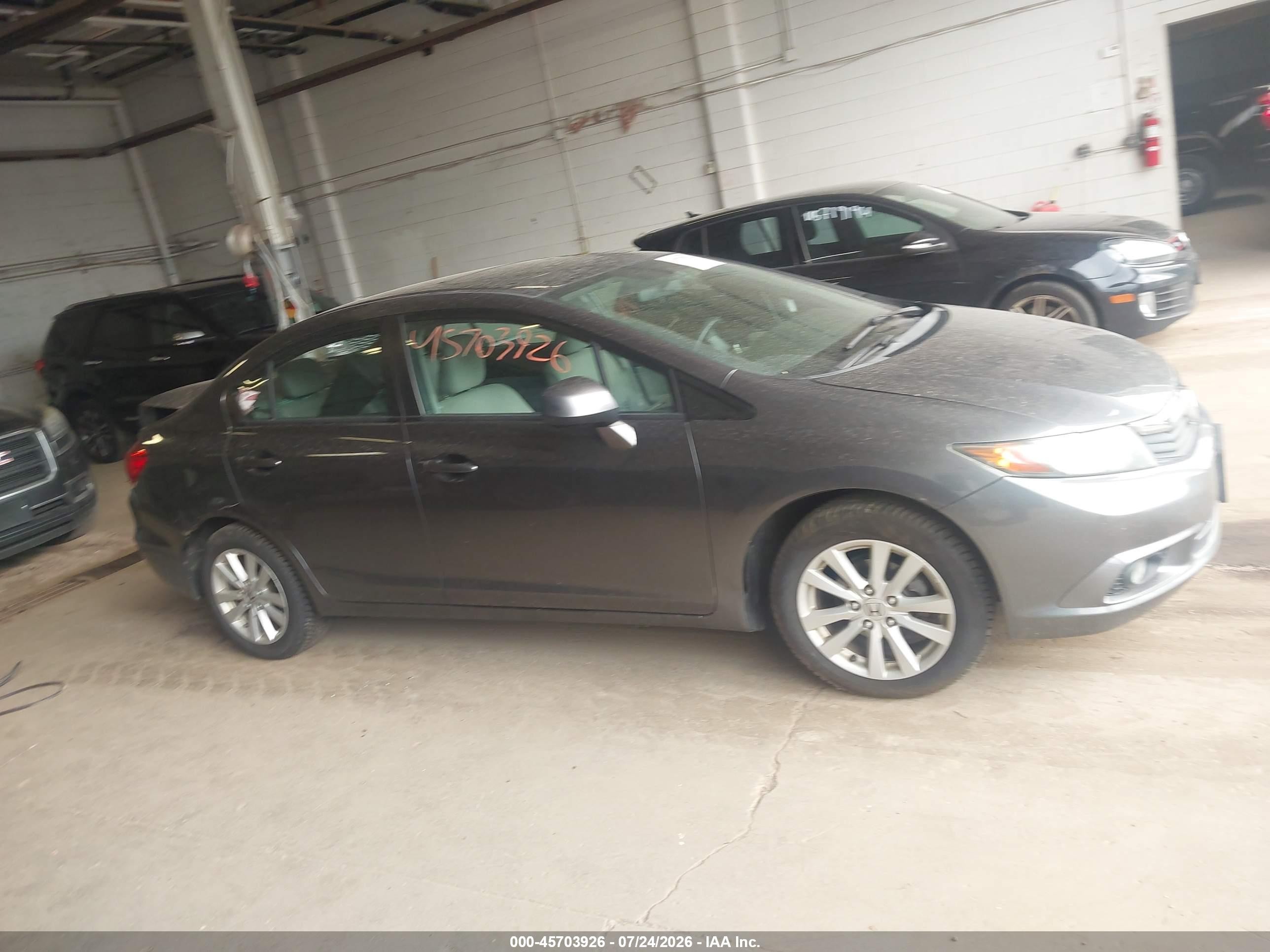 2012 Honda Civic Ex Gray vin: 2HGFB2F80CH312687