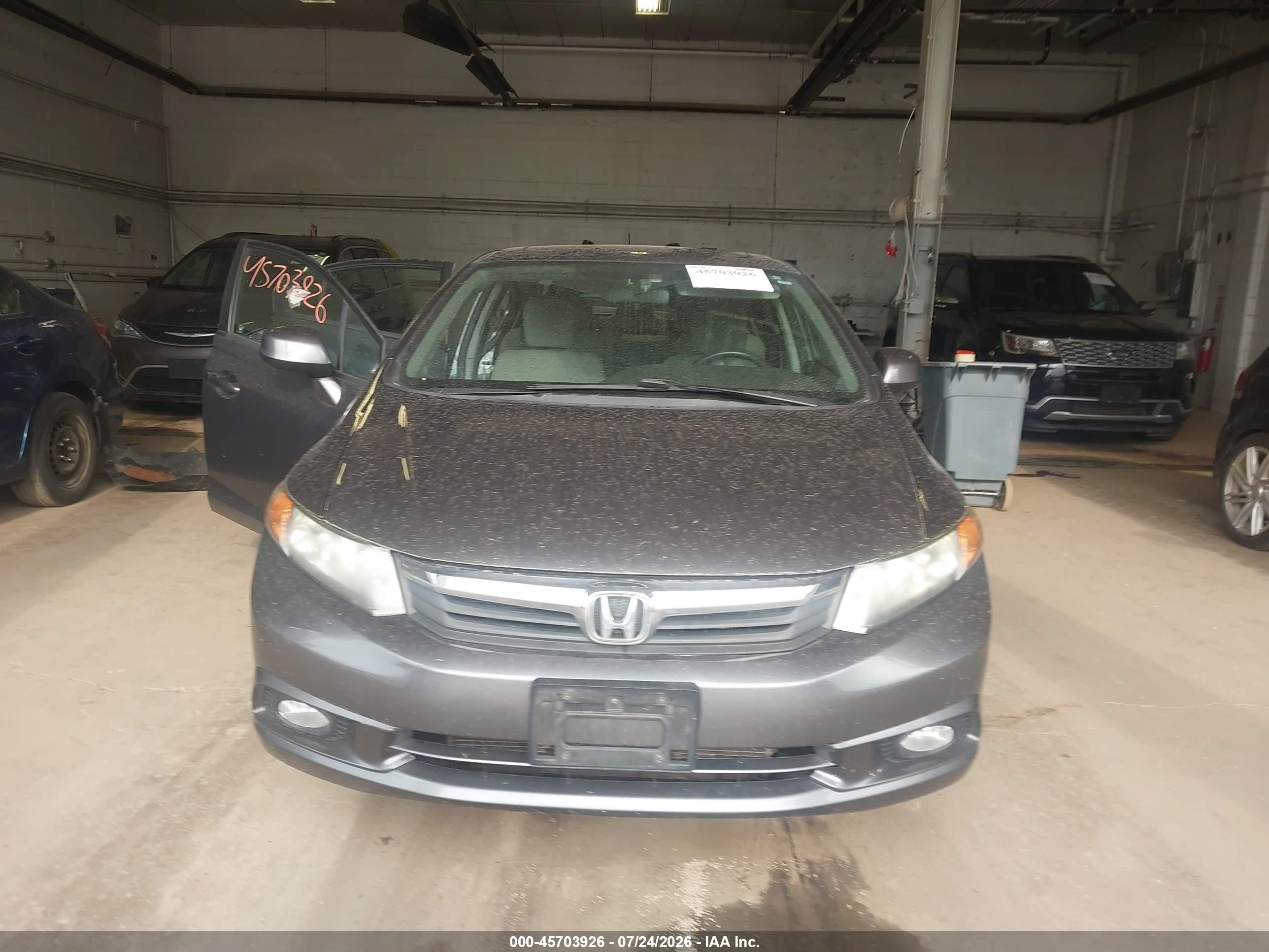2012 Honda Civic Ex Gray vin: 2HGFB2F80CH312687