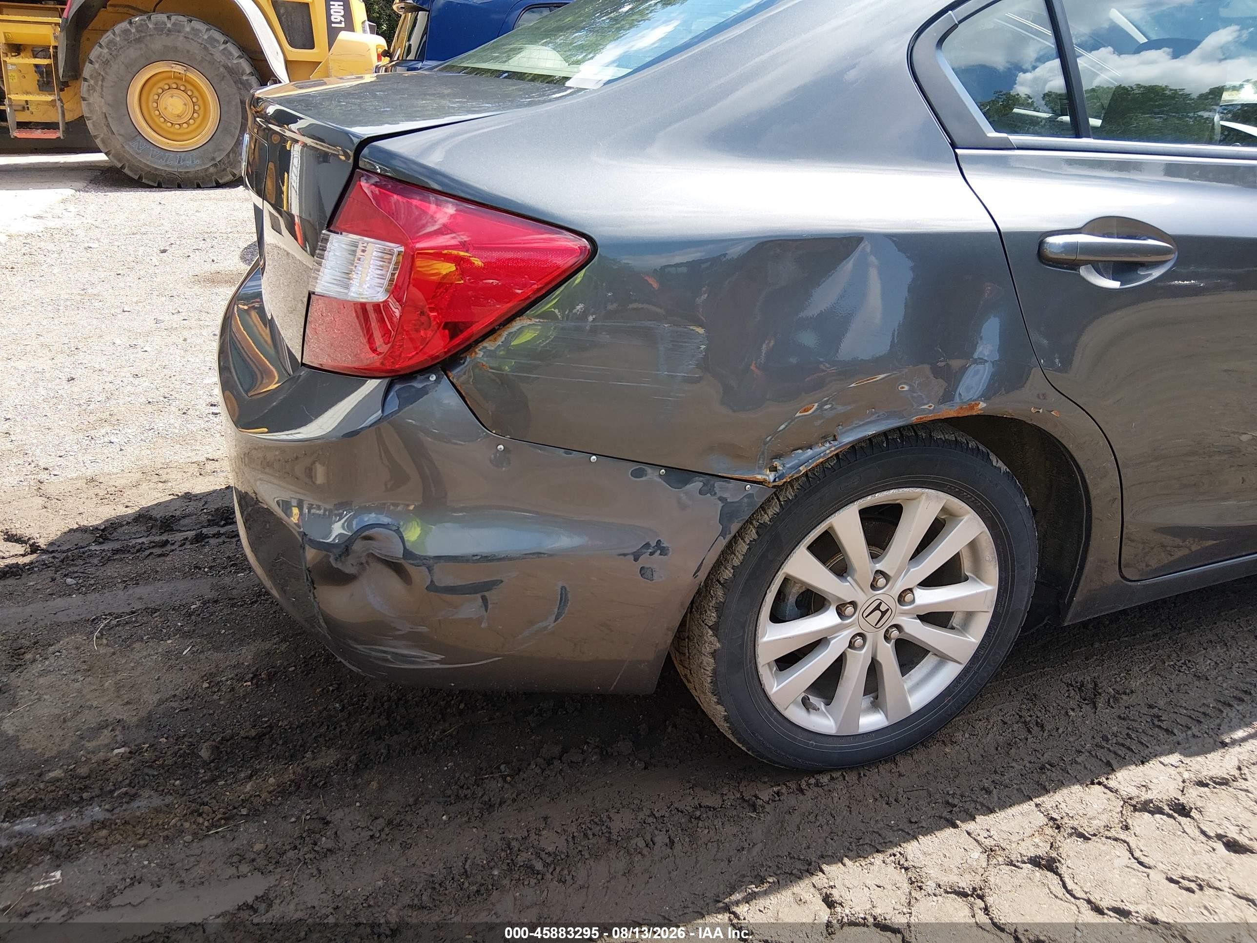 2012 Honda Civic Ex Серый vin: 2HGFB2F80CH502022