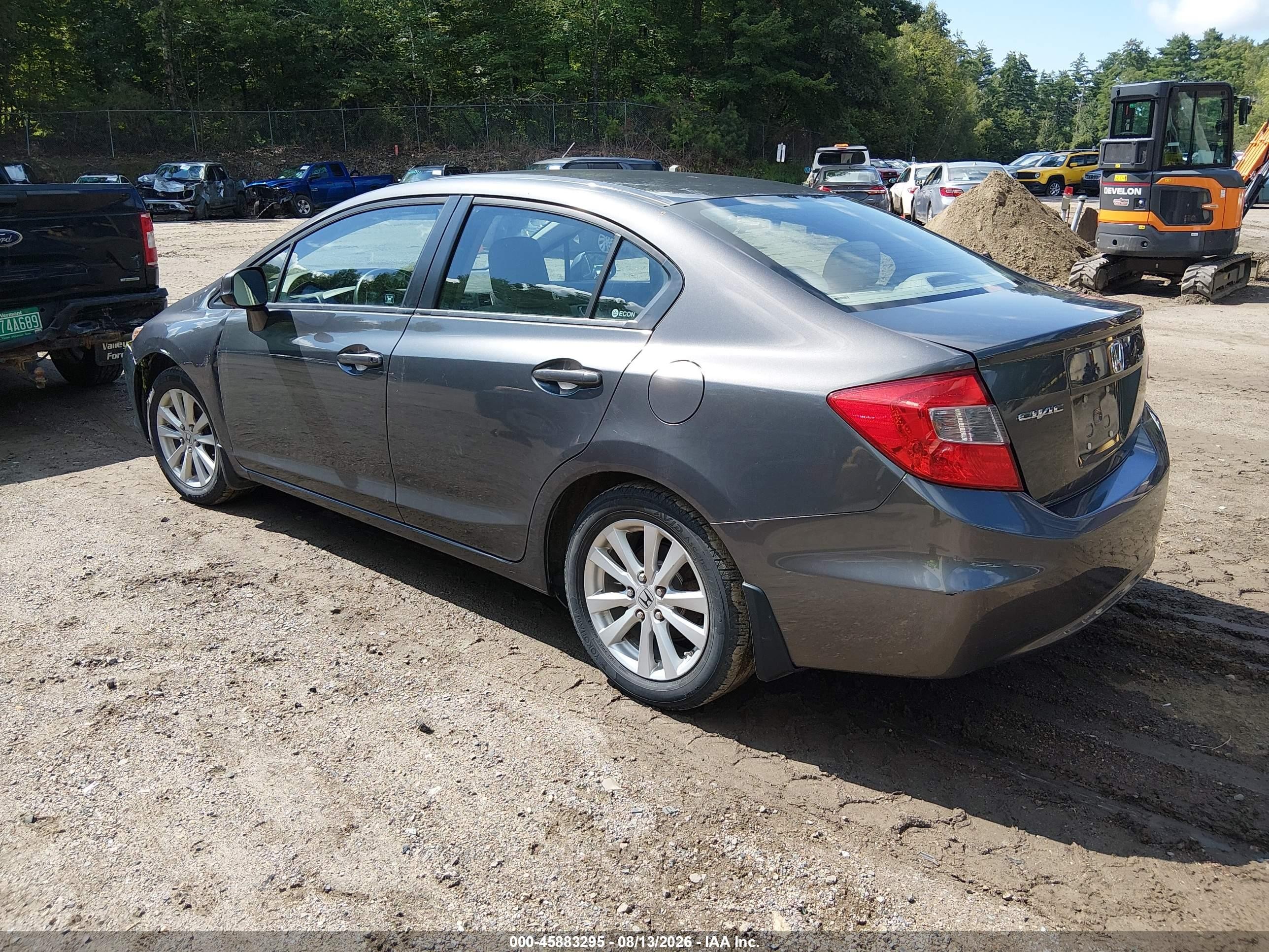 2012 Honda Civic Ex Серый vin: 2HGFB2F80CH502022