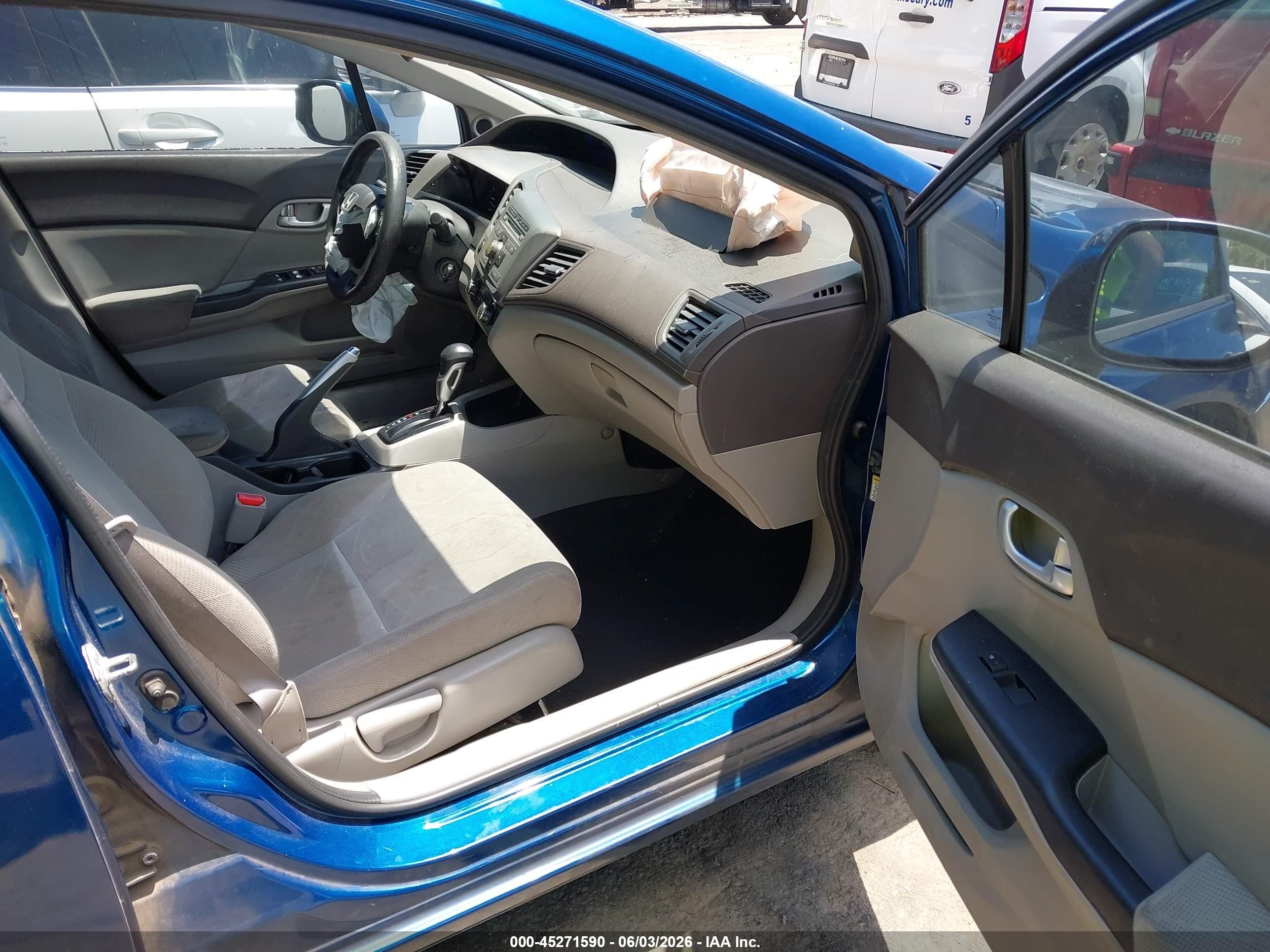 2012 Honda Civic Ex Синий vin: 2HGFB2F80CH502232