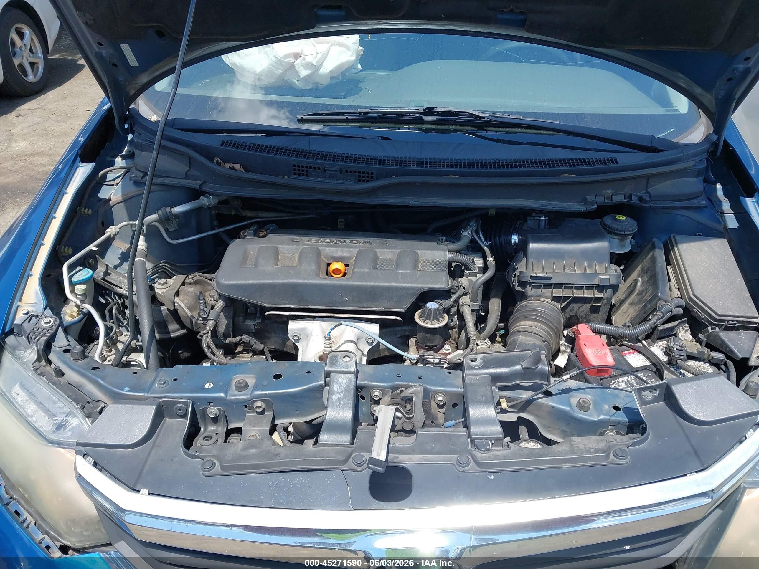 2012 Honda Civic Ex Синий vin: 2HGFB2F80CH502232