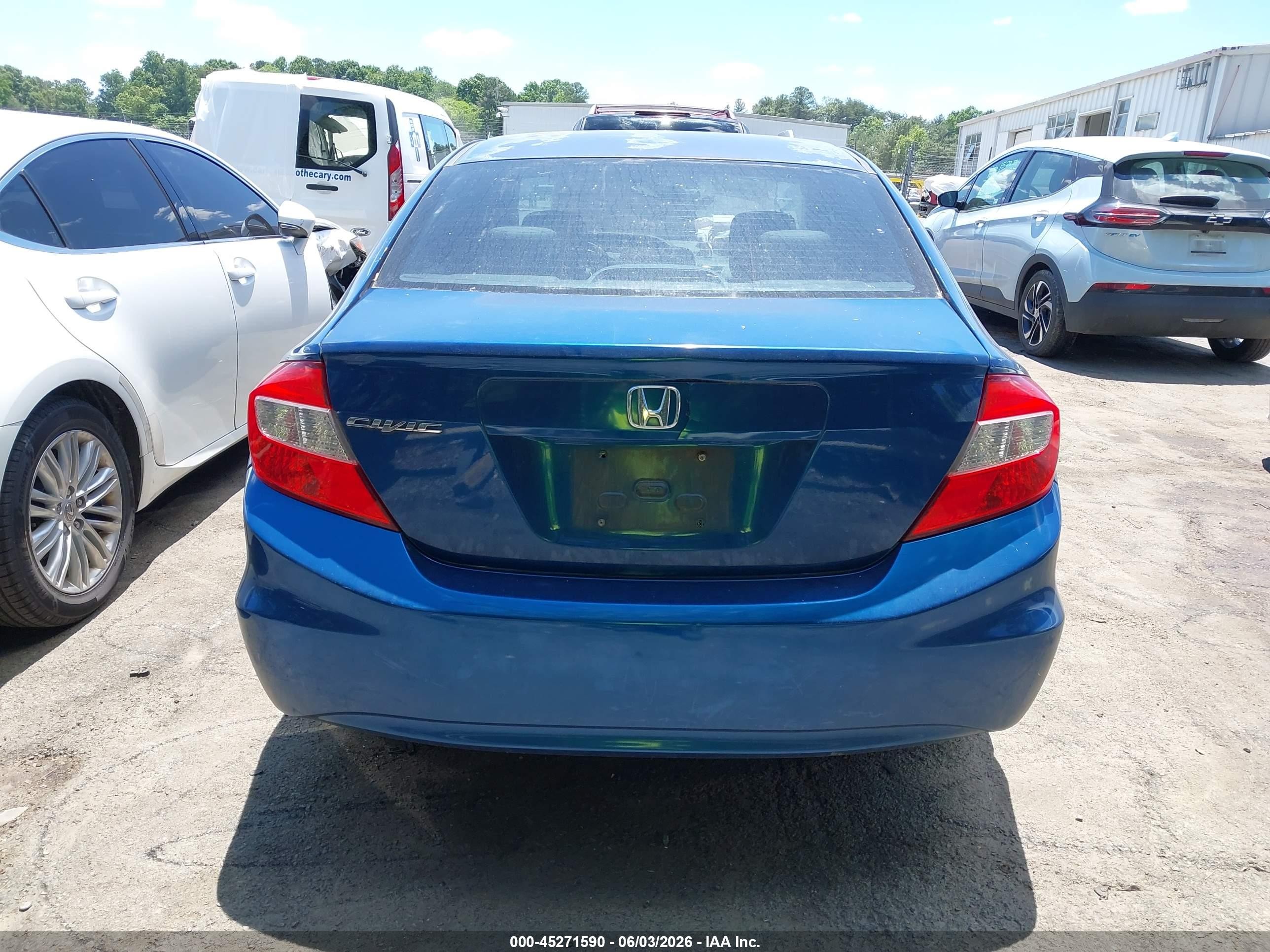 2012 Honda Civic Ex Синий vin: 2HGFB2F80CH502232