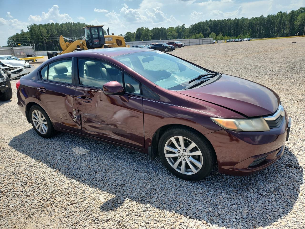 2012 Honda Civic Ex Бордовый vin: 2HGFB2F80CH579571