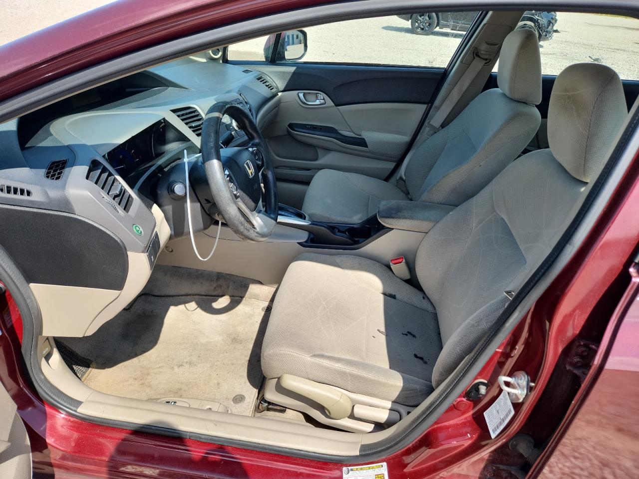 2012 Honda Civic Ex Бордовый vin: 2HGFB2F80CH579571