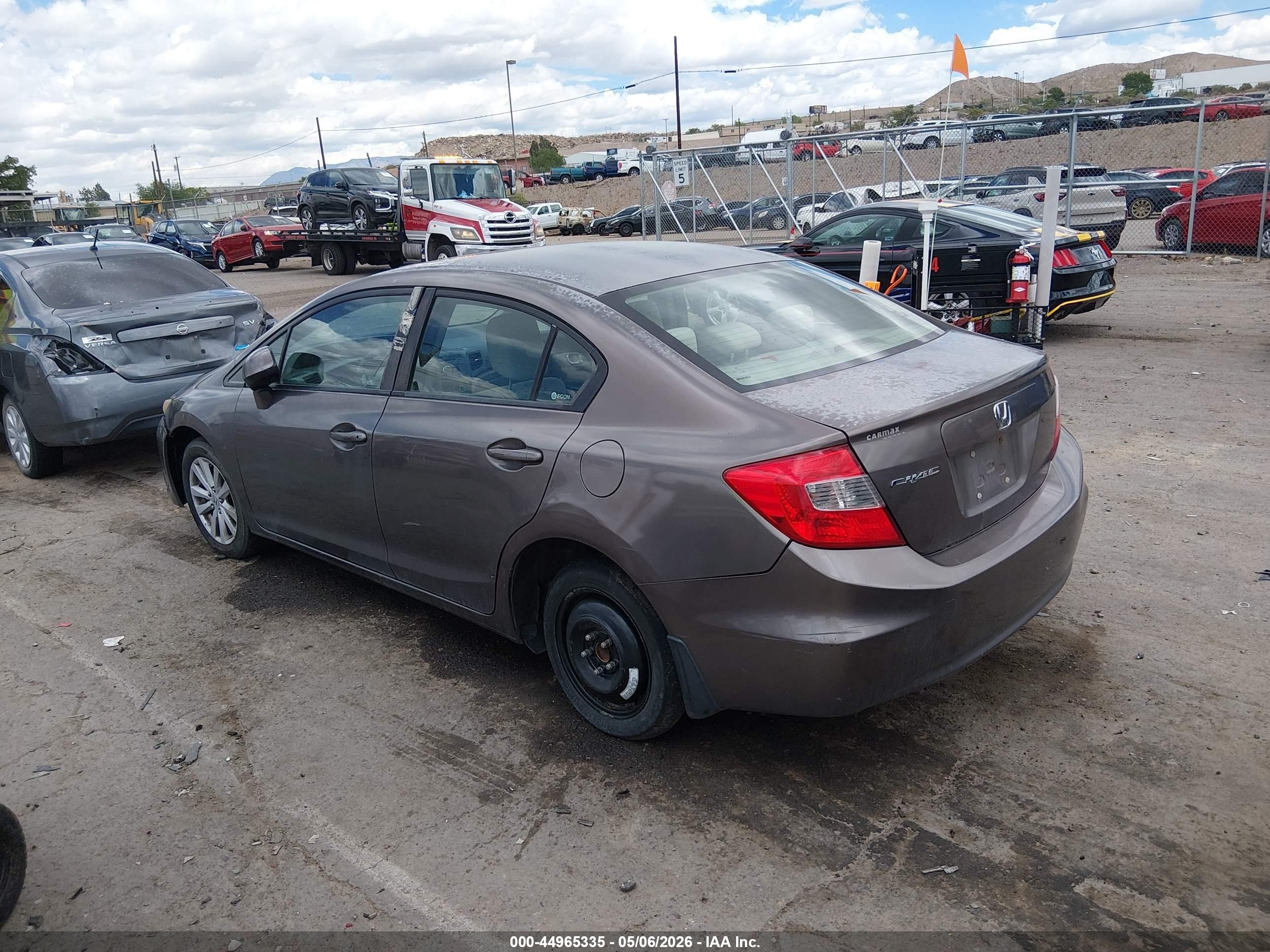2012 Honda Civic Ex Коричневый vin: 2HGFB2F80CH581515