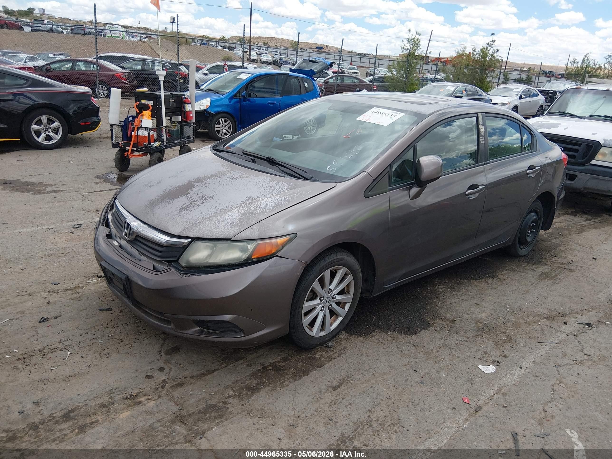 2012 Honda Civic Ex Коричневый vin: 2HGFB2F80CH581515