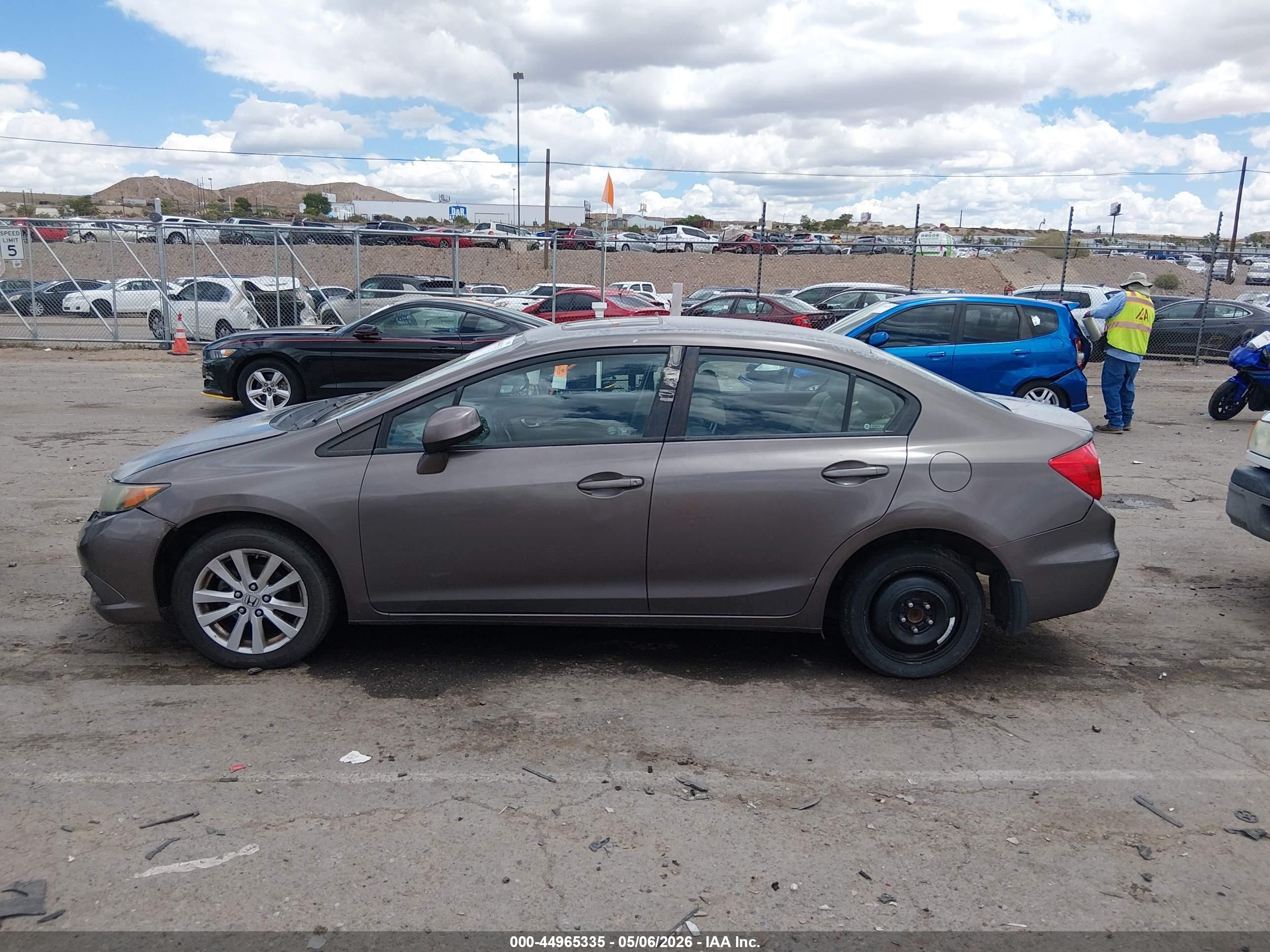 2012 Honda Civic Ex Коричневый vin: 2HGFB2F80CH581515