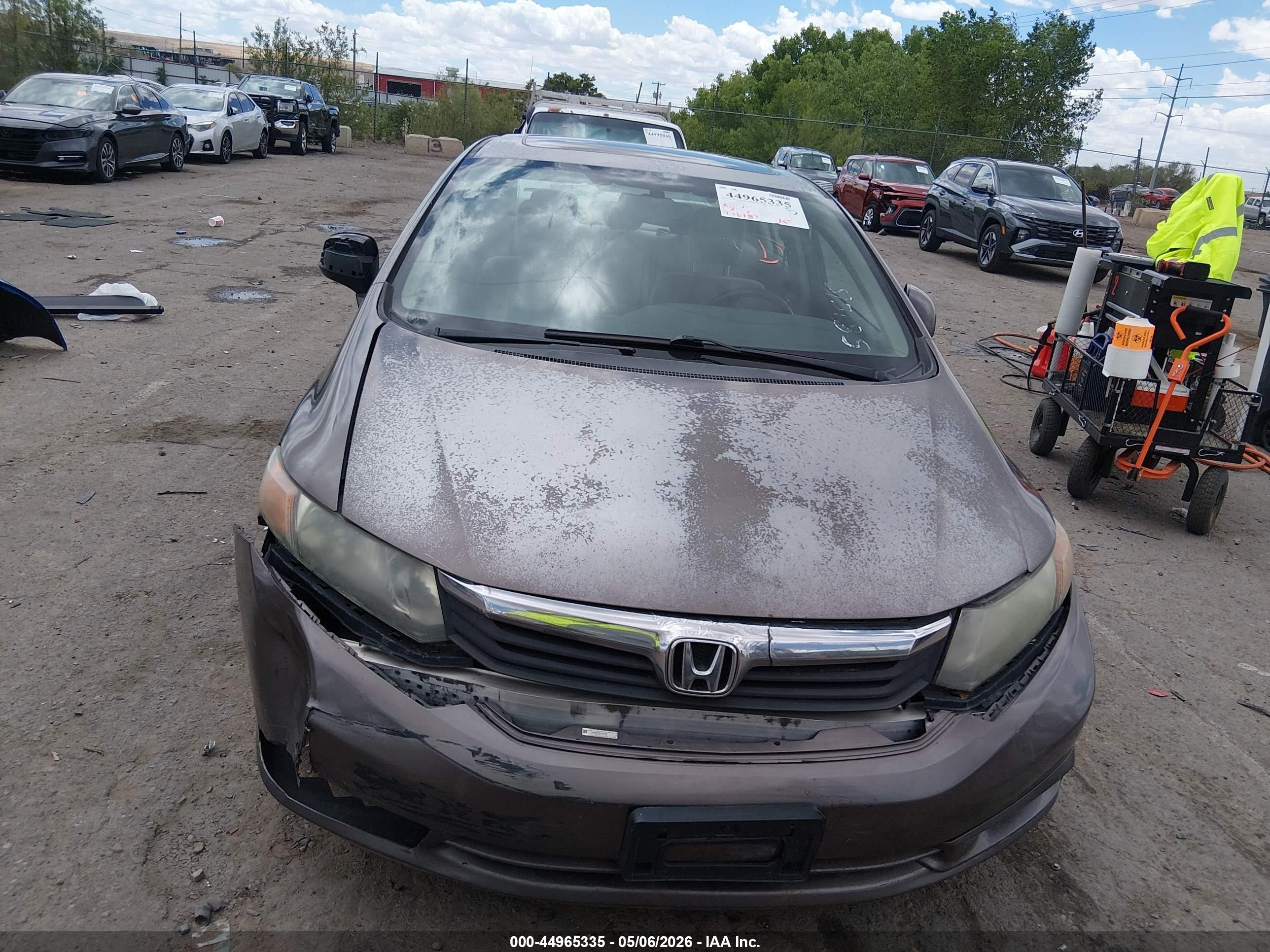 2012 Honda Civic Ex Коричневый vin: 2HGFB2F80CH581515