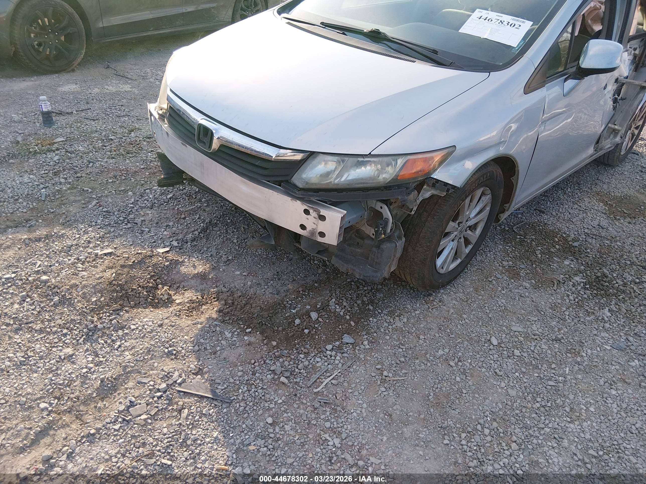 2012 Honda Civic Ex Light Blue vin: 2HGFB2F80CH593602