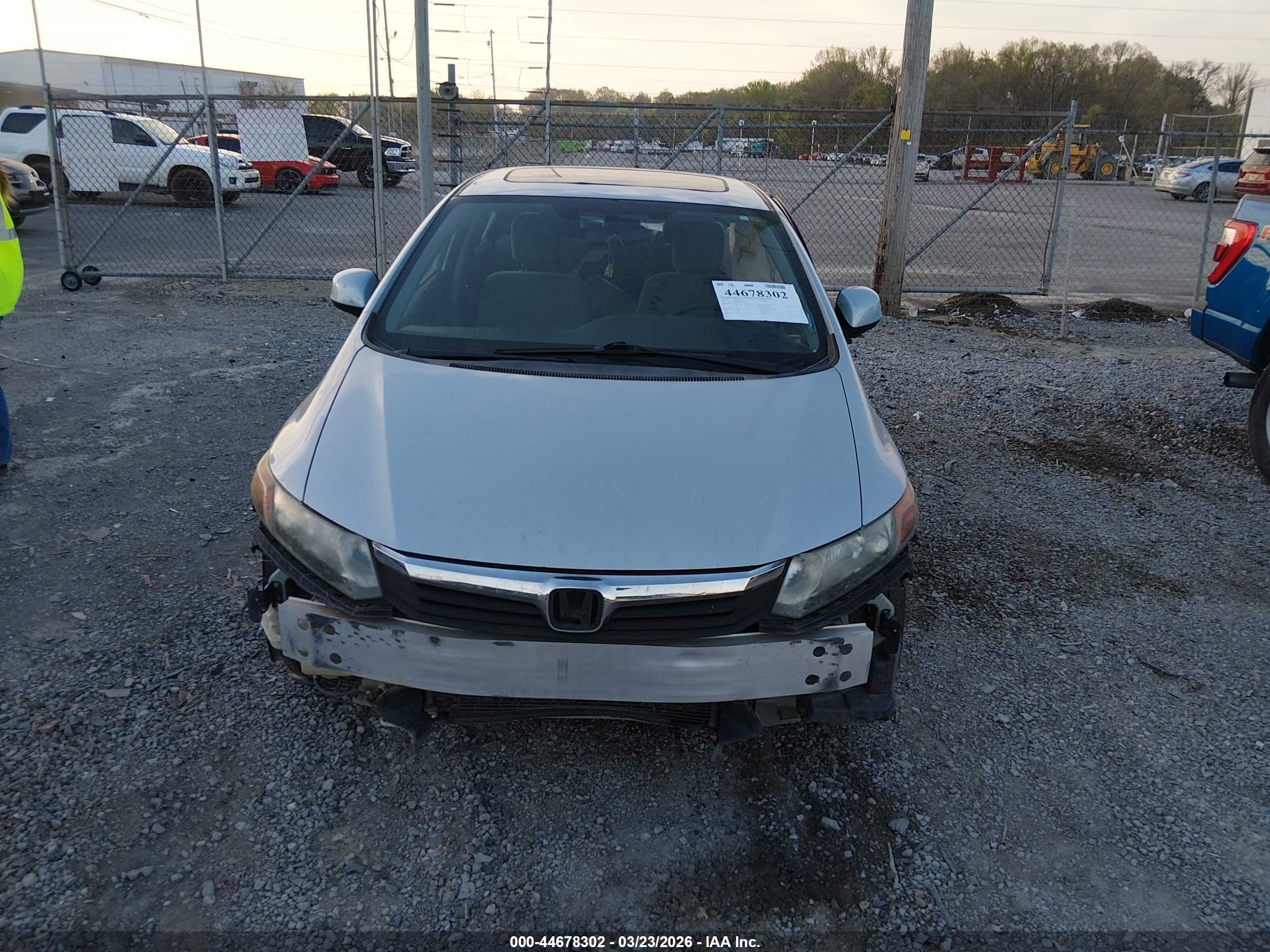 2012 Honda Civic Ex Light Blue vin: 2HGFB2F80CH593602