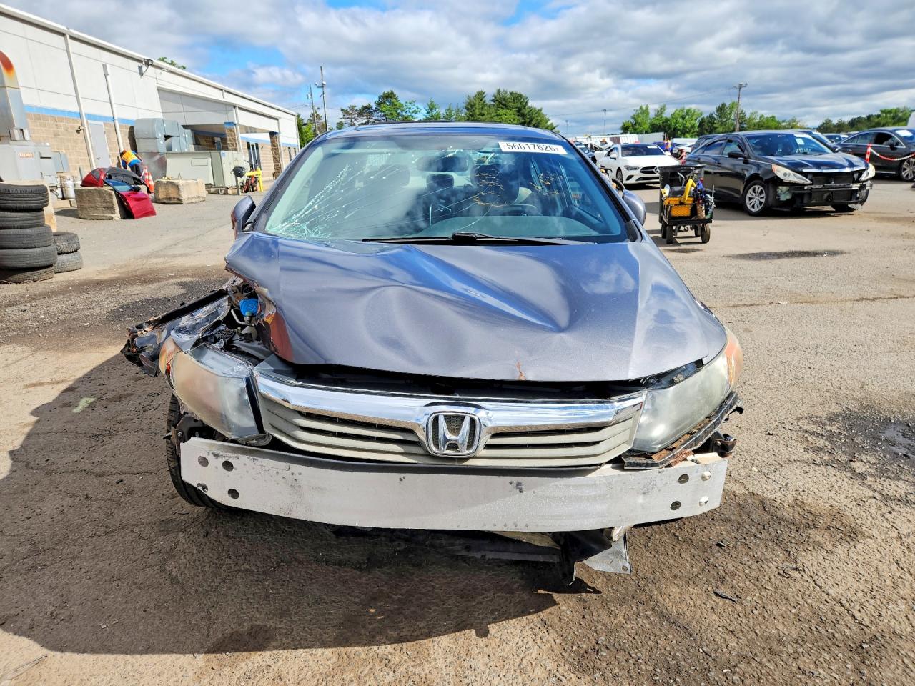 2012 Honda Civic Ex Gray vin: 2HGFB2F80CH599920