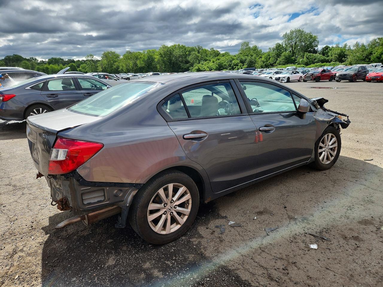 2012 Honda Civic Ex Gray vin: 2HGFB2F80CH599920
