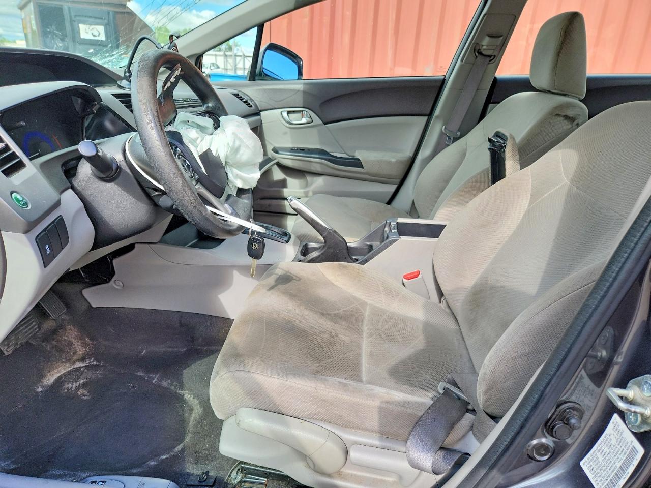 2012 Honda Civic Ex Gray vin: 2HGFB2F80CH599920