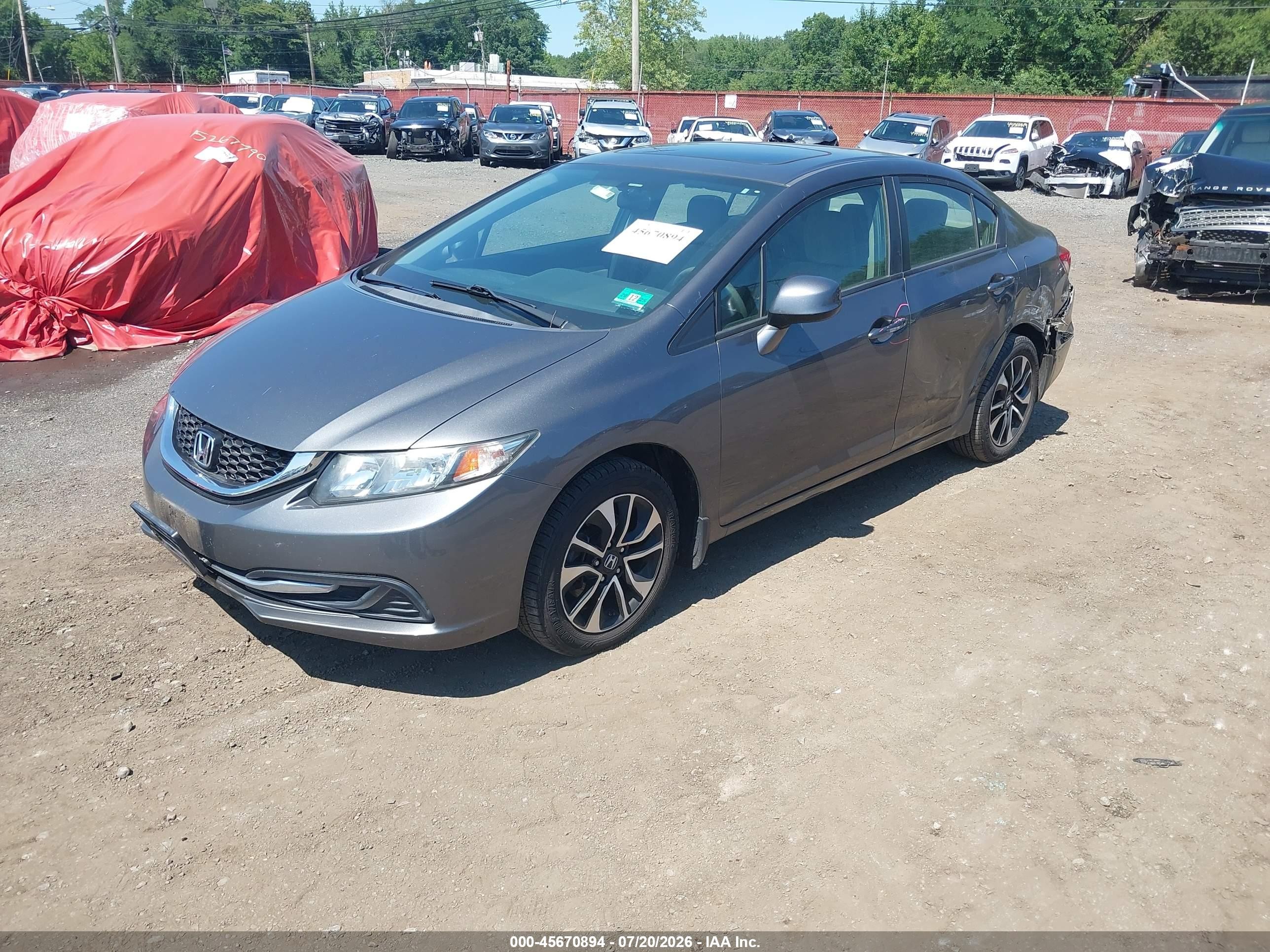 2013 Honda Civic Ex Gray vin: 2HGFB2F80DH506847