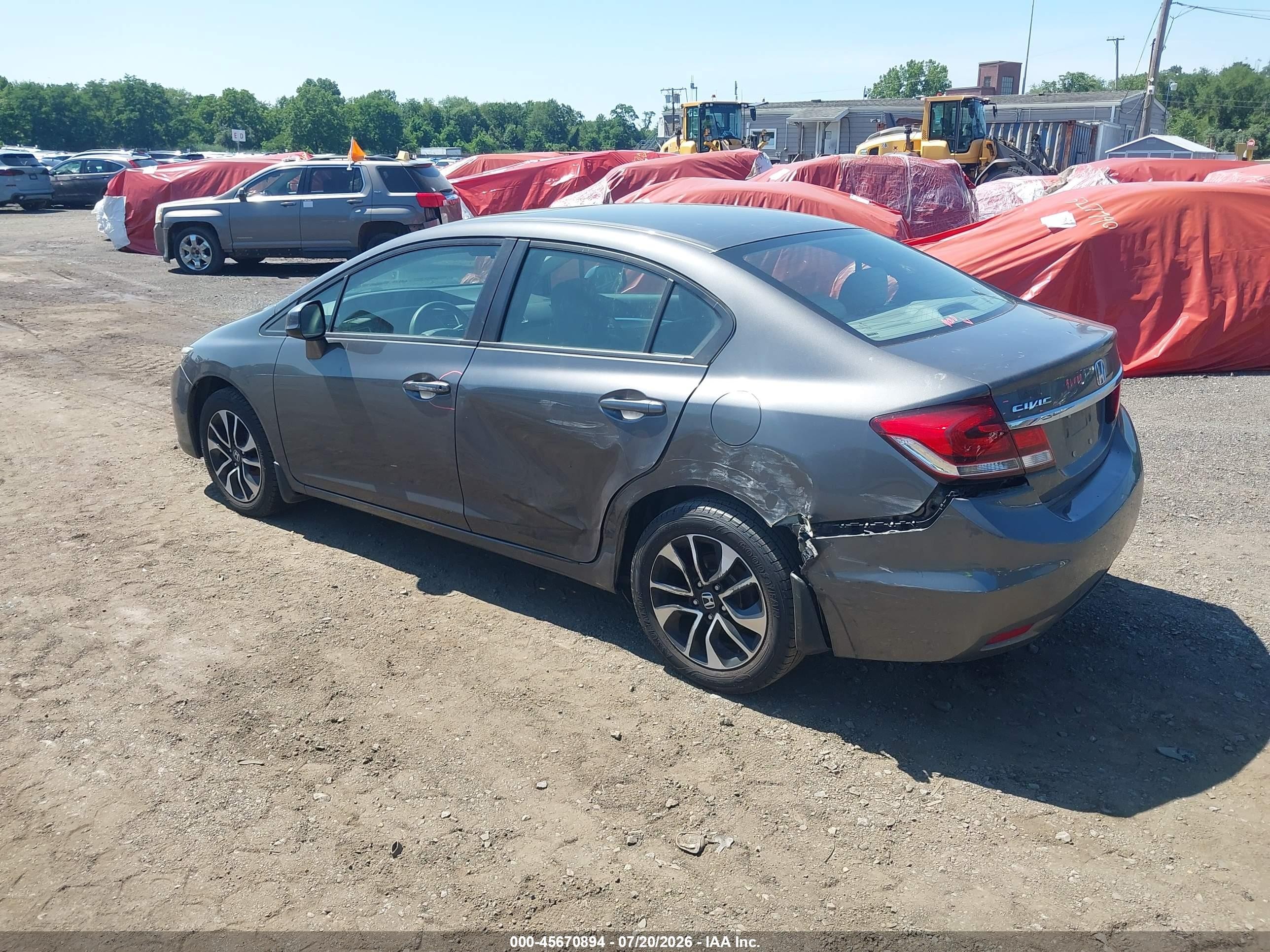 2013 Honda Civic Ex Gray vin: 2HGFB2F80DH506847